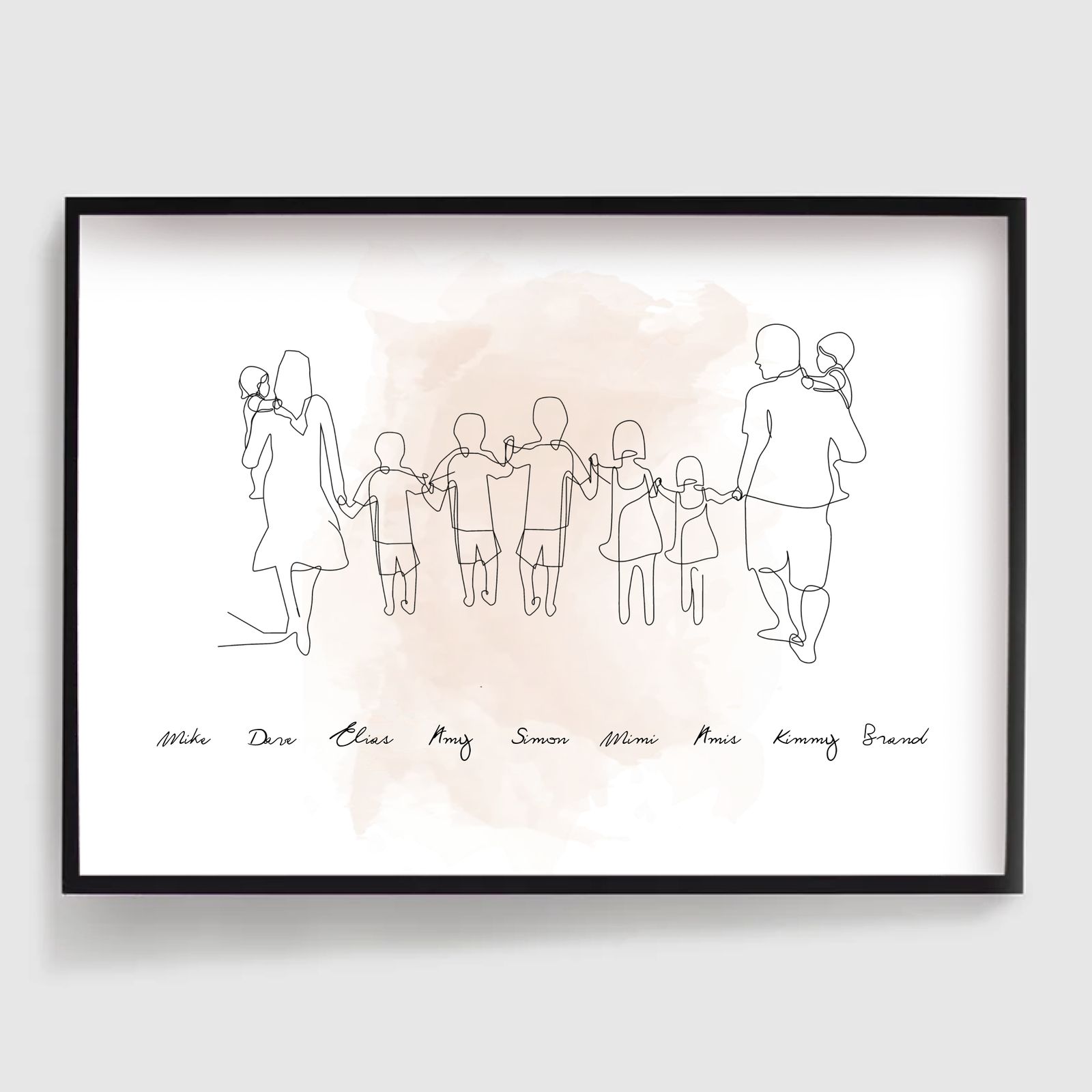 Personlig Poster – Mamma, Pappa & Familj – Välj din familjekonstellation – Horisontell