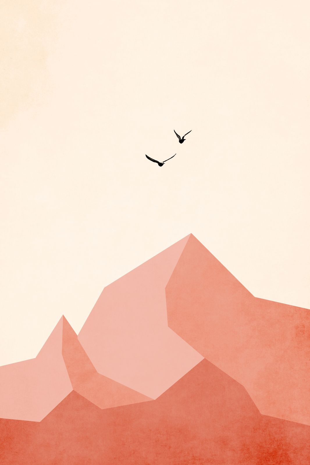 Poster - Minimalistiskt Bergslandskap