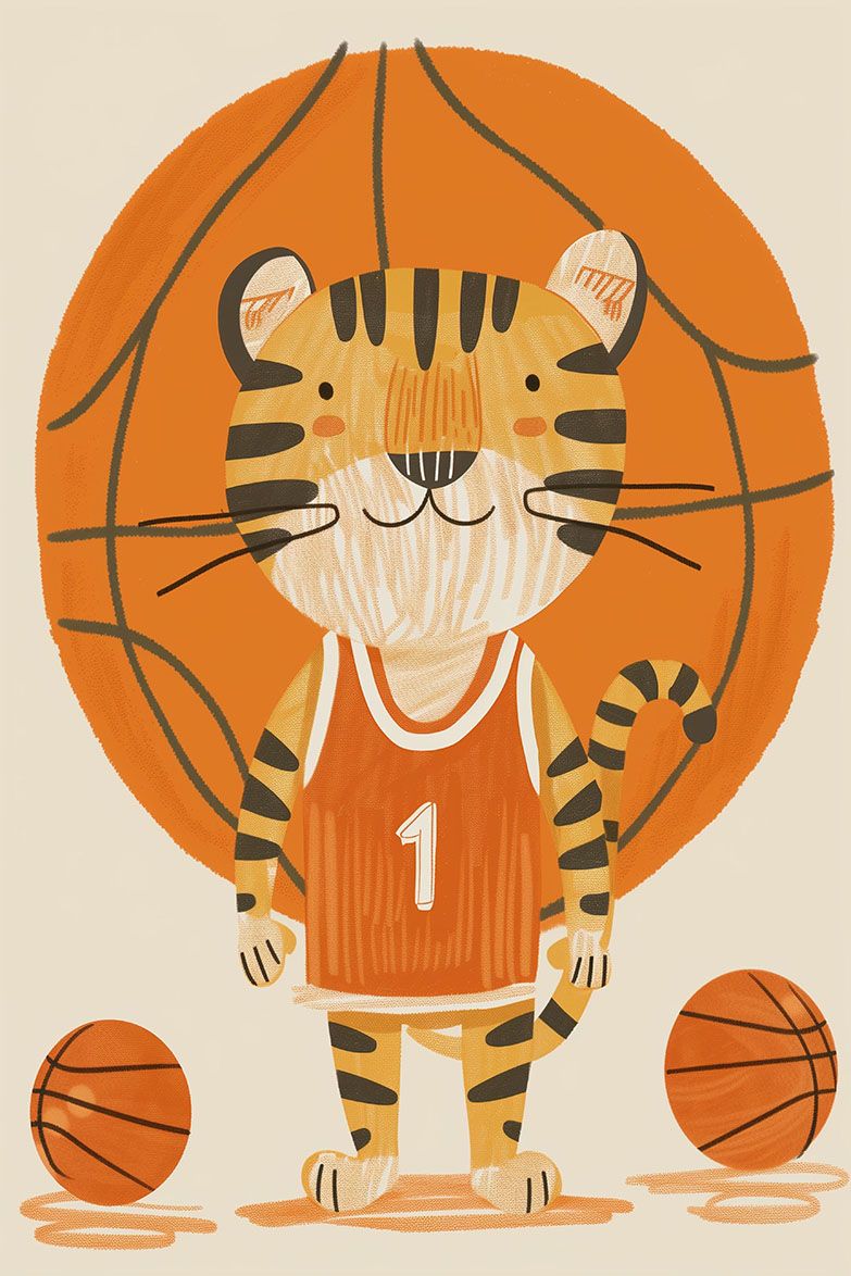 Poster - Basketbollstiger