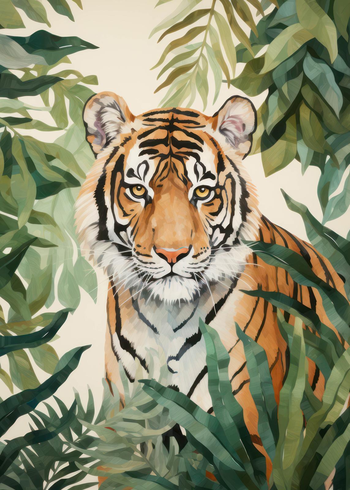 Poster - Tiger i Djungeln