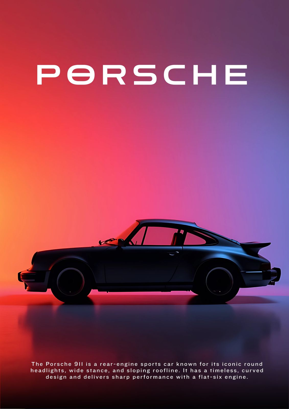 Poster - Porsche 911 Bil