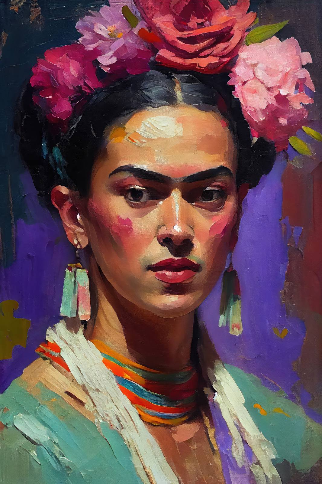 Poster - Frida Kahlo Porträtt
