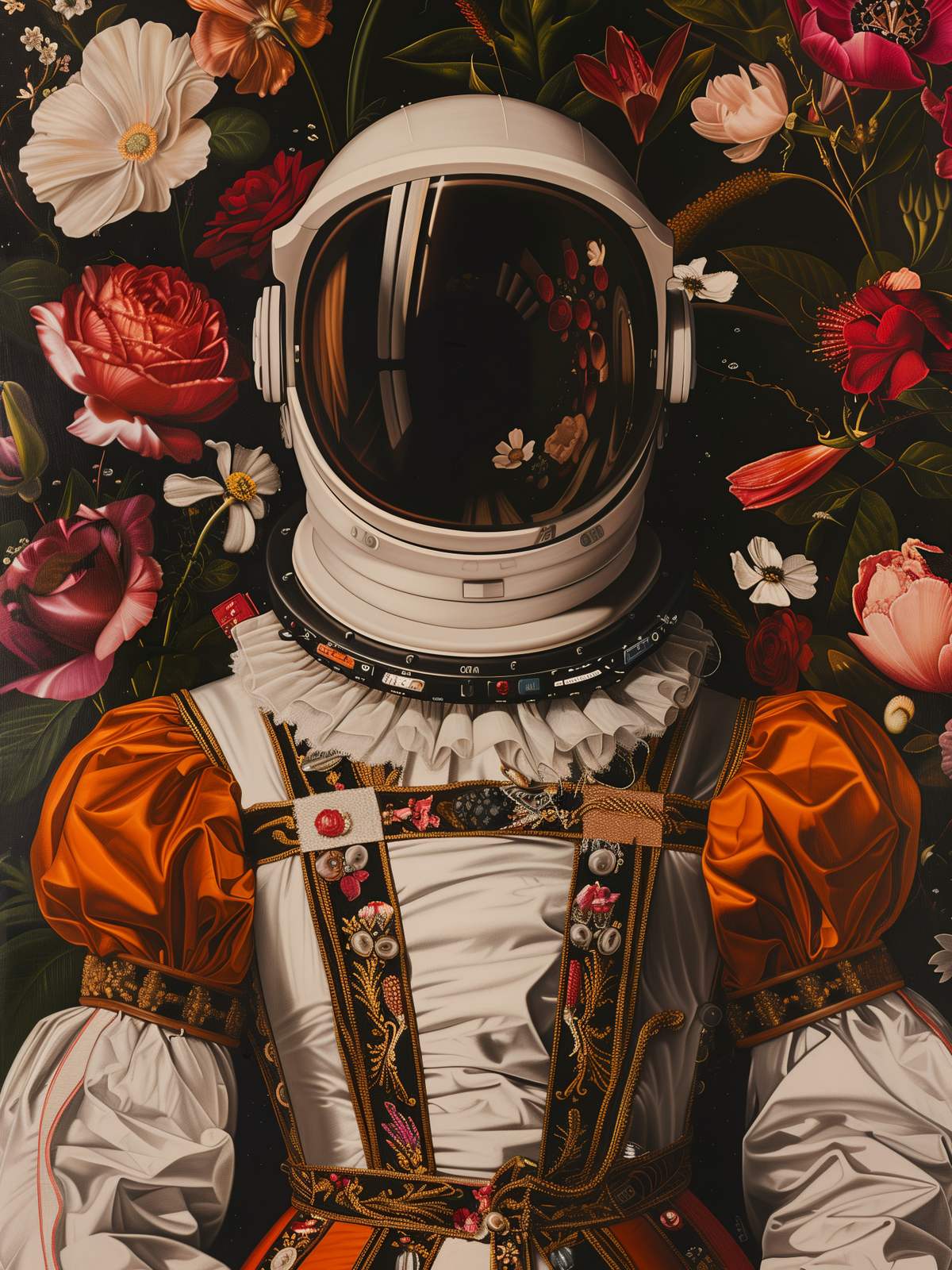 Poster - Astronaut i Blomatträckter
