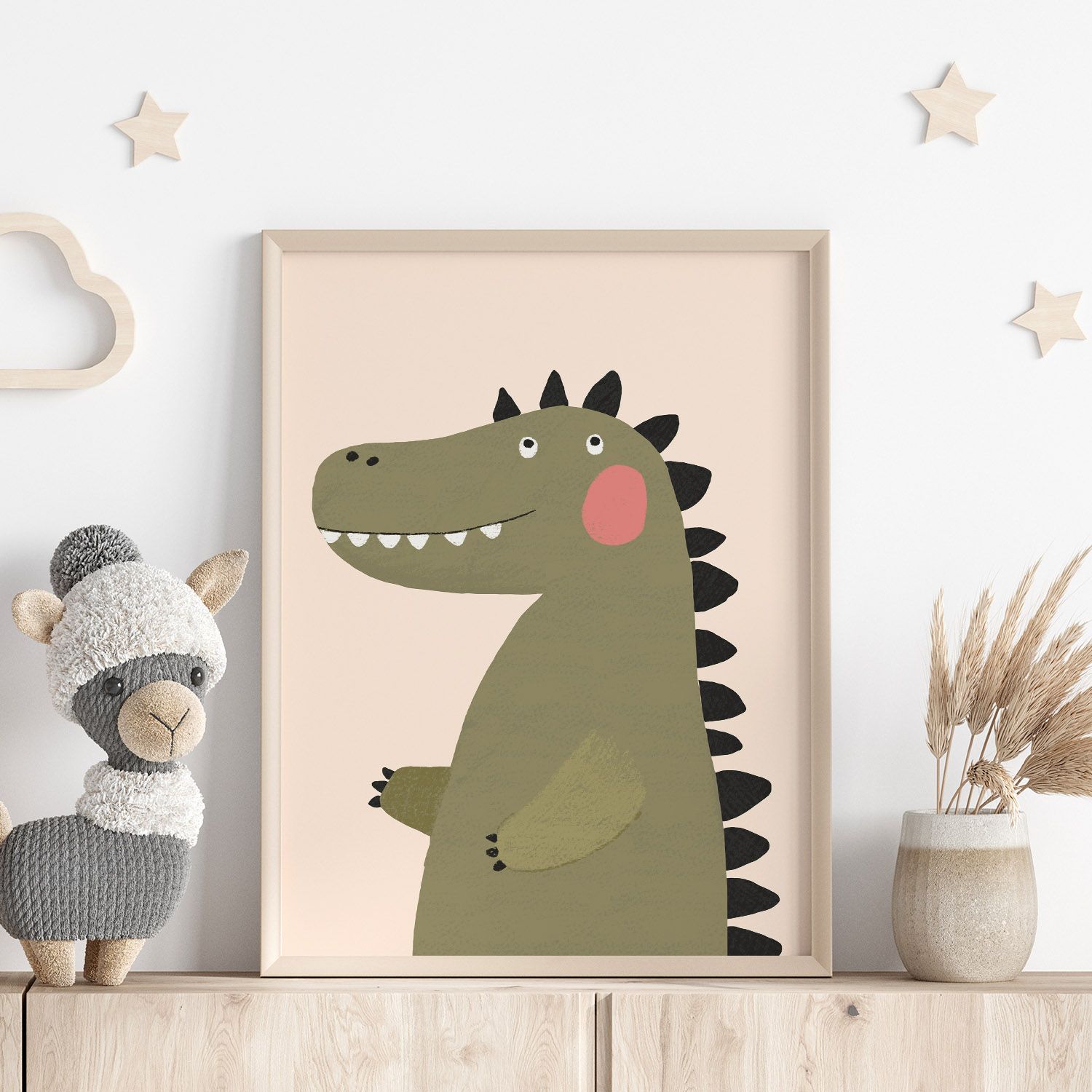 Poster - Söt Dinosaurie Illustration
