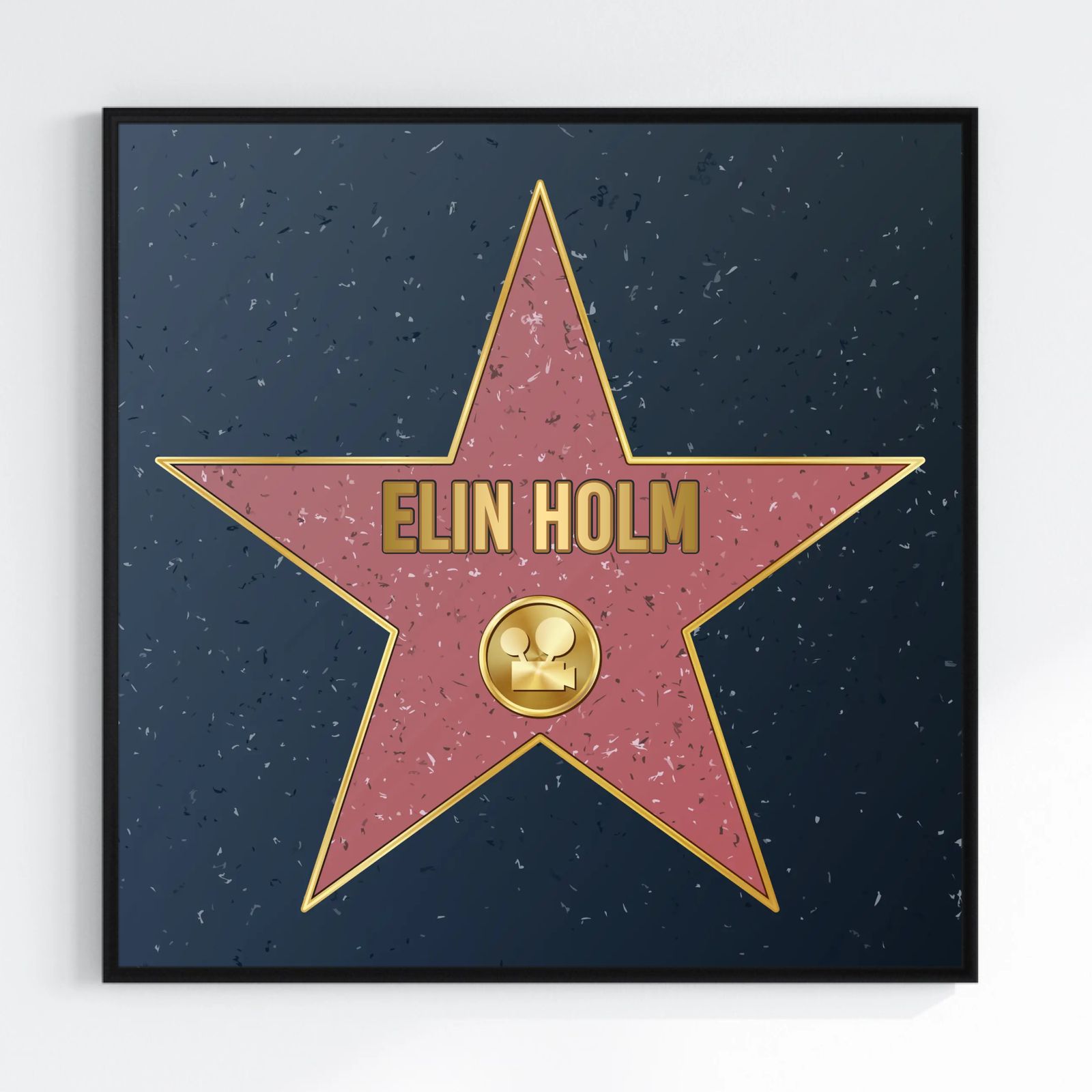 Personlig Poster - Kvadratisk Hollywood Walk of Fame Platta
