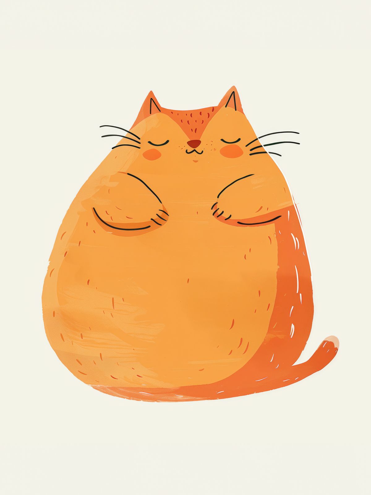 Poster - Orange kattdesign