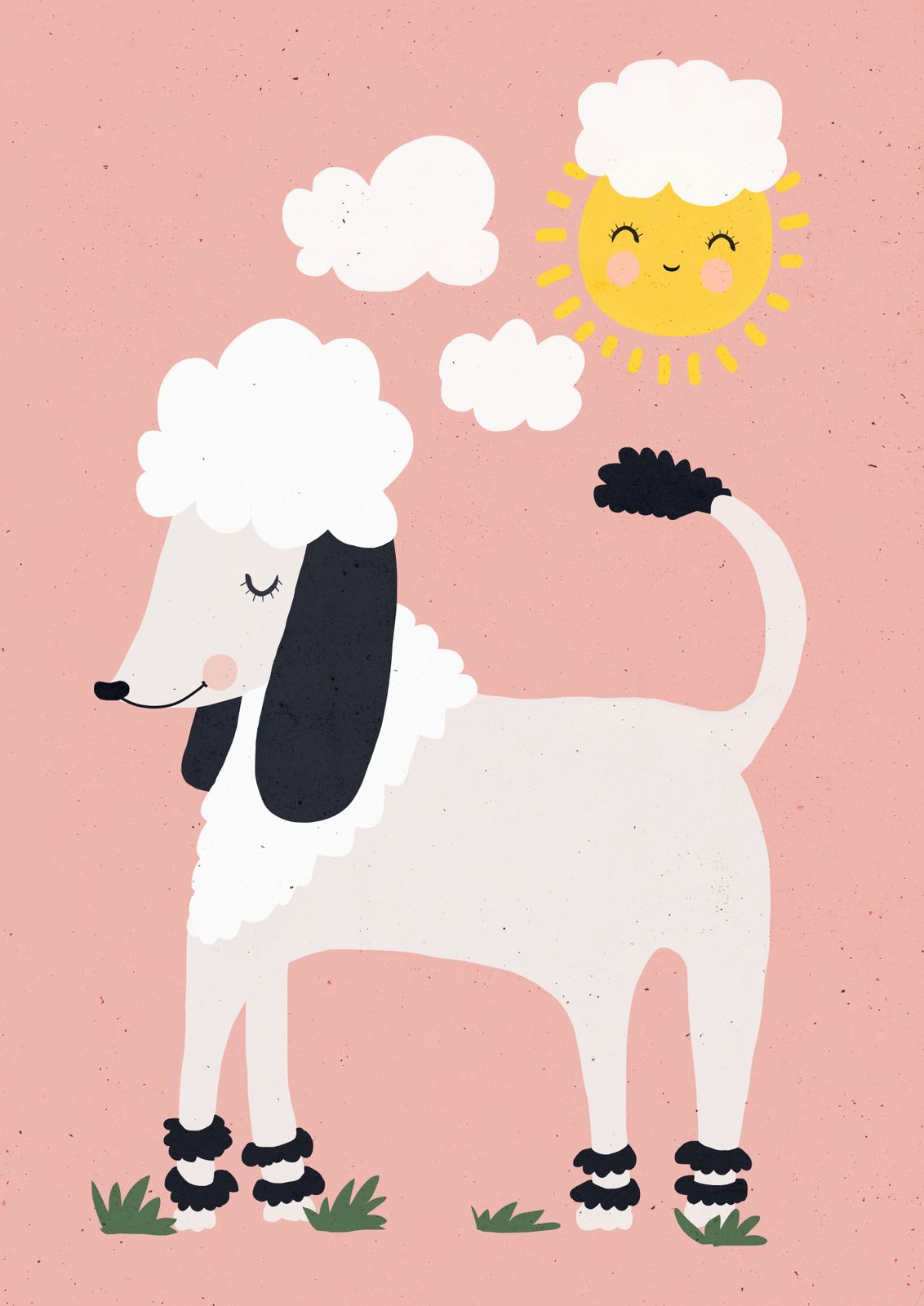 Poster - Lekfull Pudel Illustration