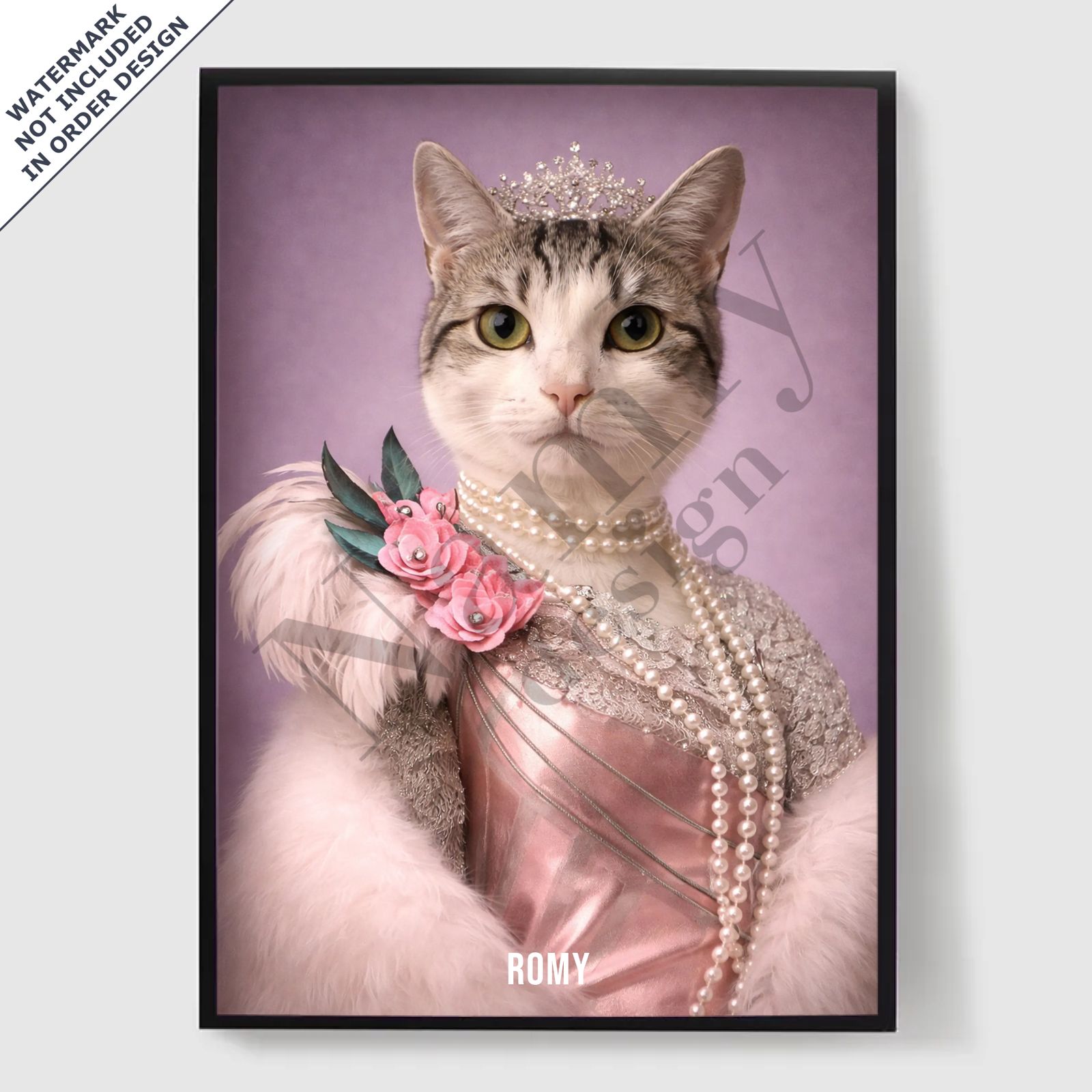 Personlig Poster - Kunglig Husdjursdam - AI Poster
