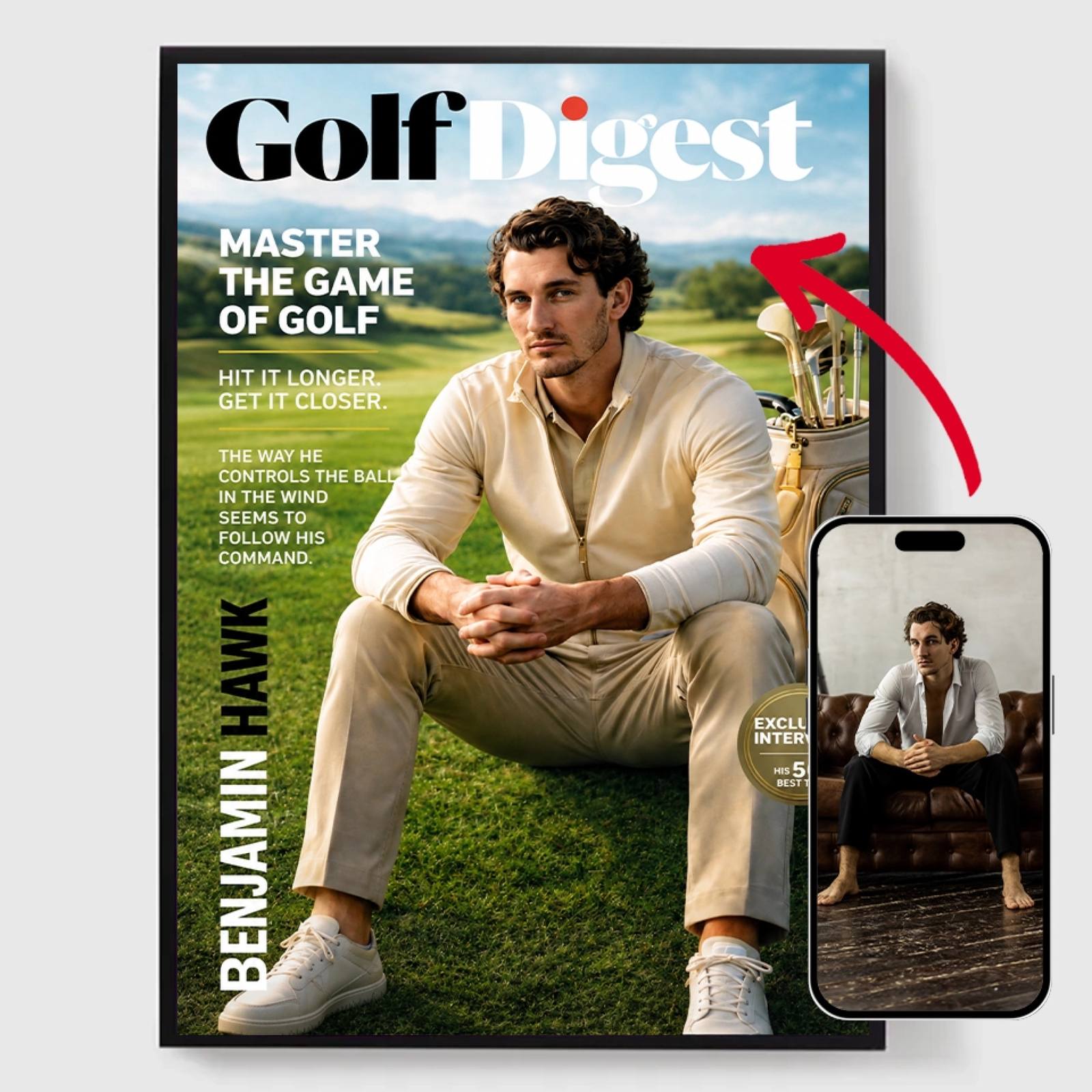 Personlig Poster - Golf Digest Magazine - AI Poster