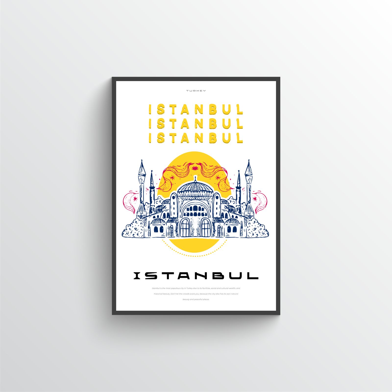 Istanbul Stadssilhuett Poster