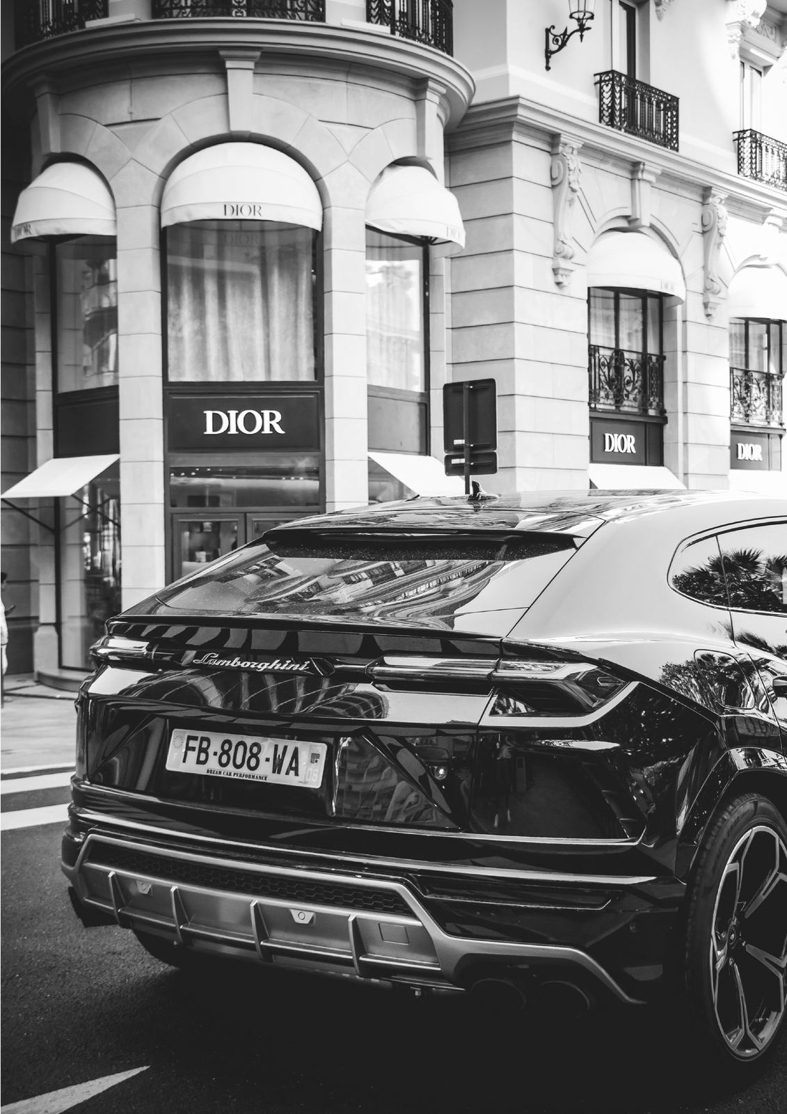 Lamborghini och Dior Poster