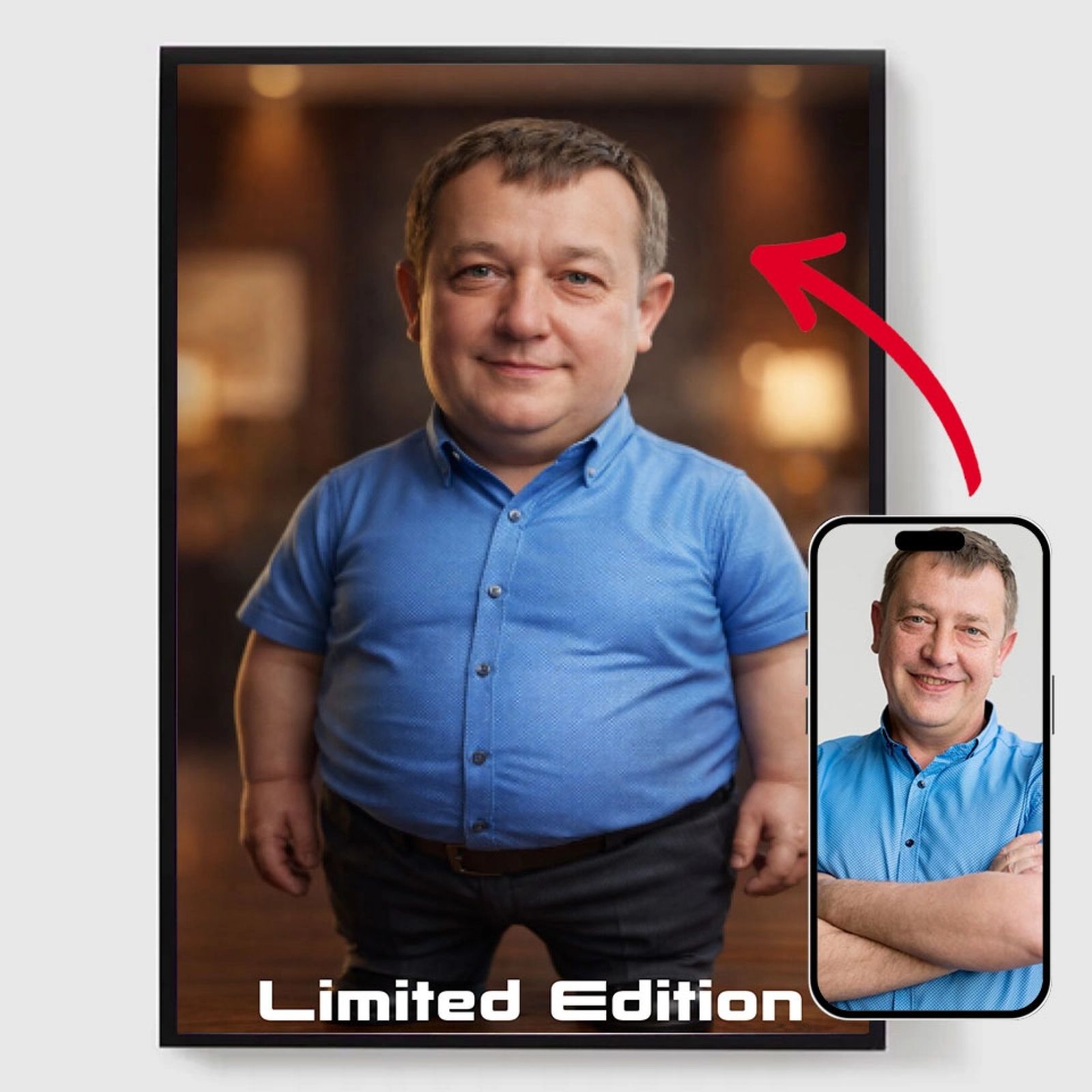 Personlig Poster - Överdimensionerad Figurin - AI Poster