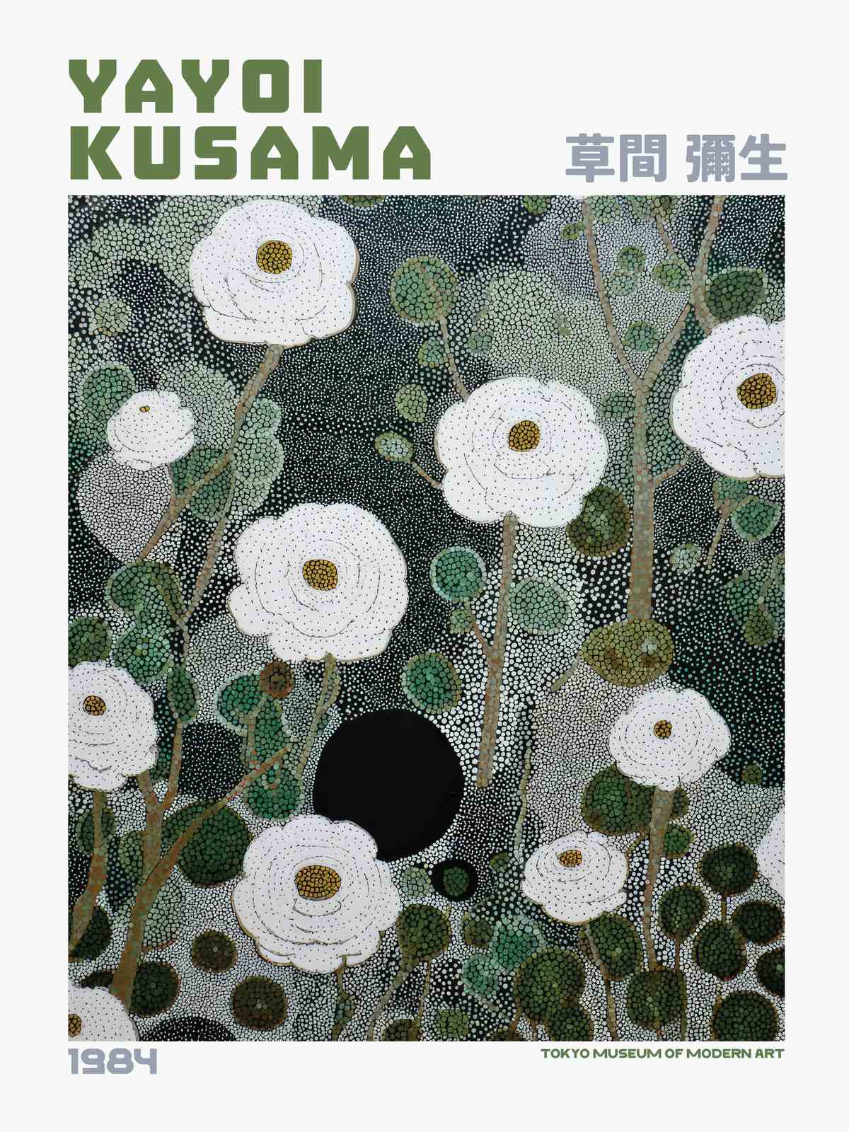 Affisch - Yayoi Kusama Blommor 1984