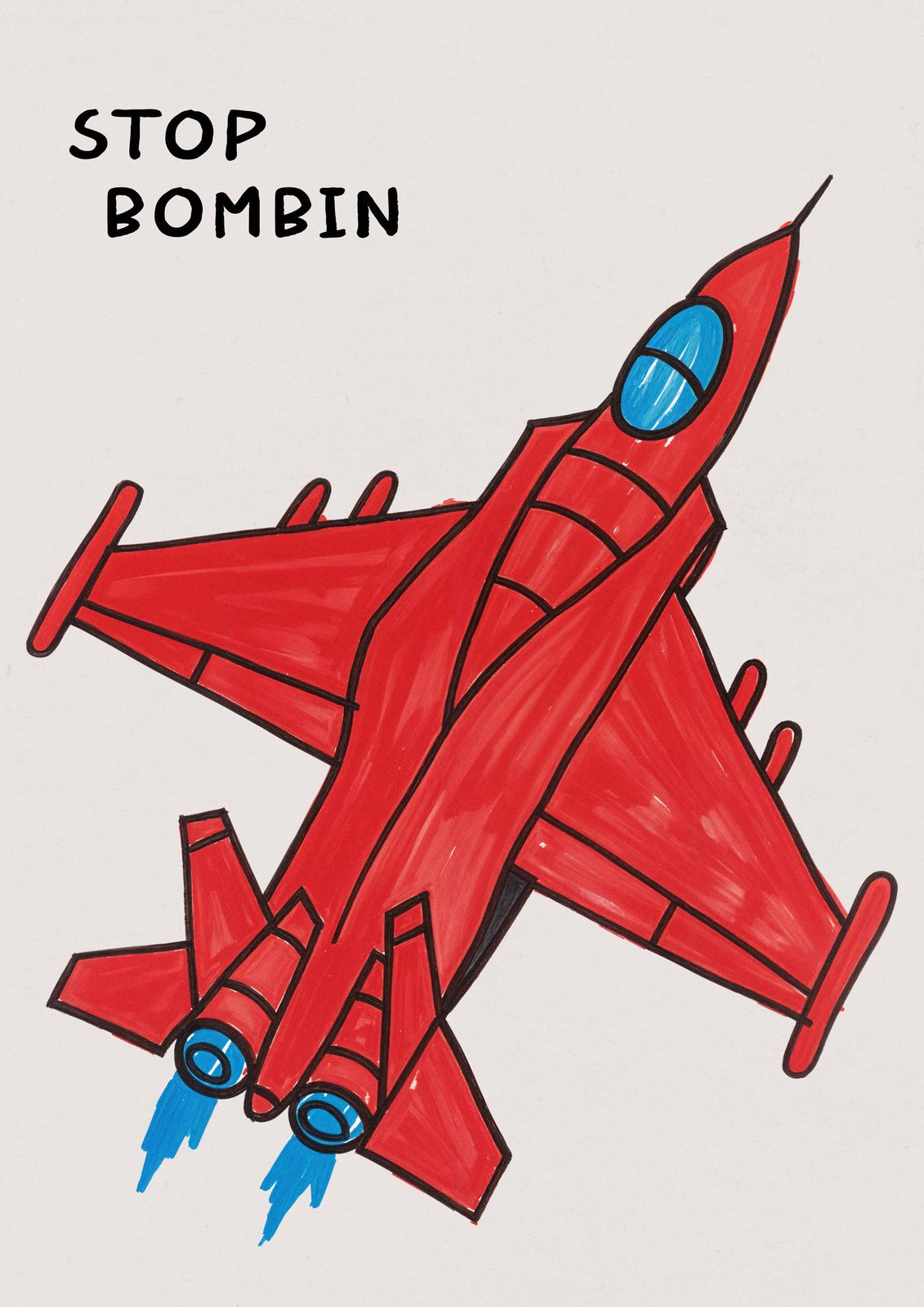 Affisch - Stoppa bombning