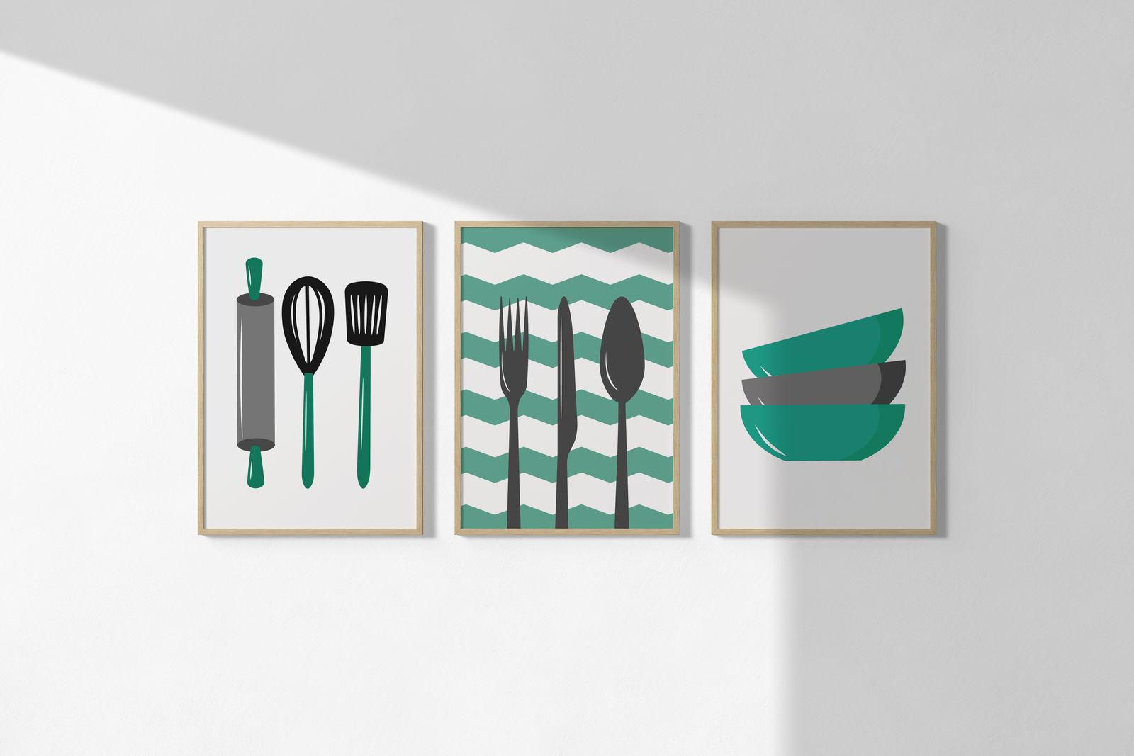 Poster - Köksredskap Konst / Set of 3
