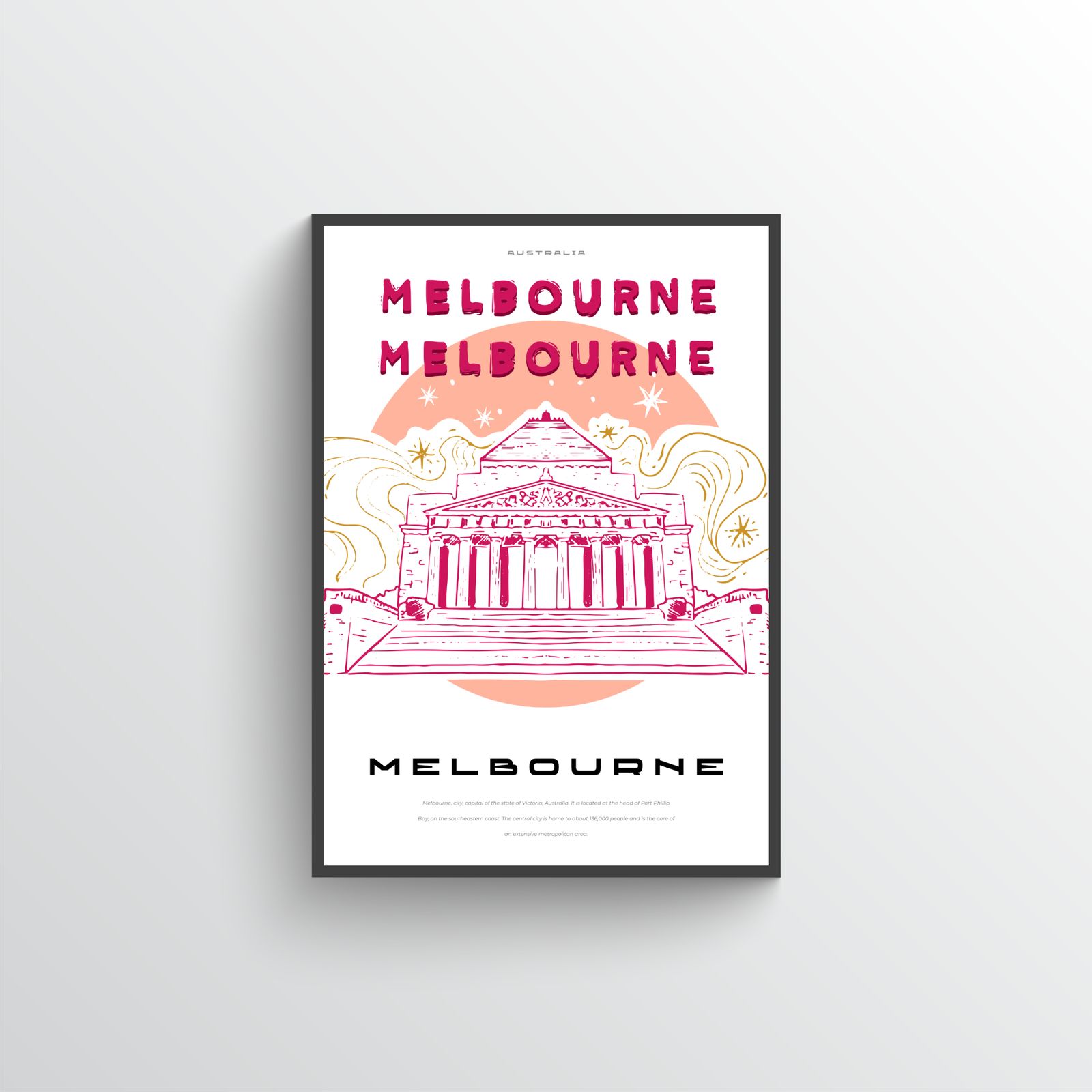 Melbourne Turistattraktion Affisch