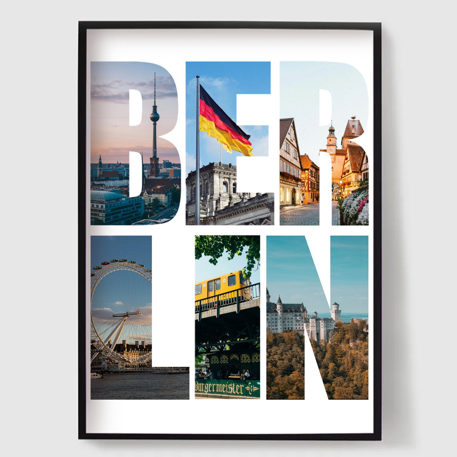 Personlig Poster - Destinationsnamn Fotouppladdning - Berlin
