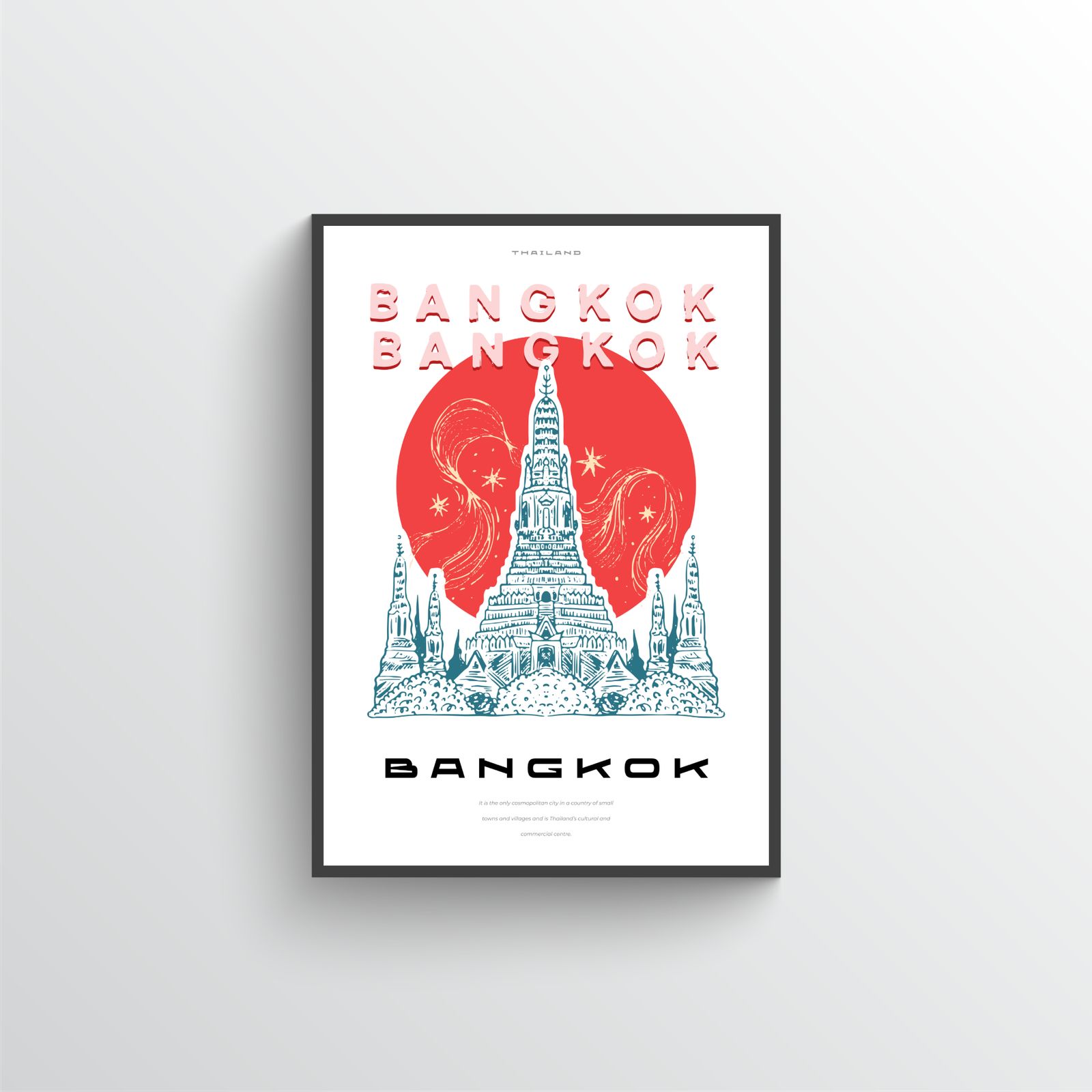 Bangkok Temple Reseposter