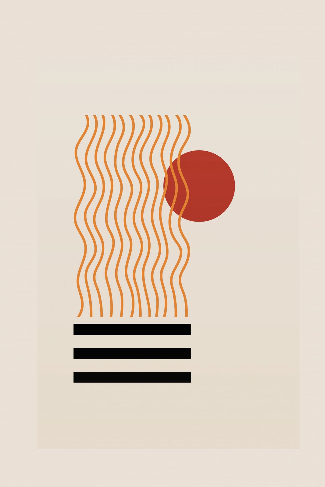 Poster - Abstrakt konstvågor