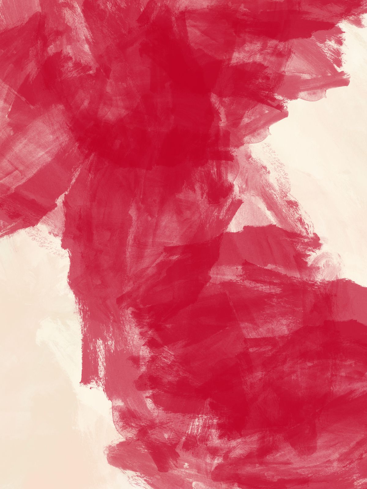 Poster - Abstrakt Röda Penseldrag