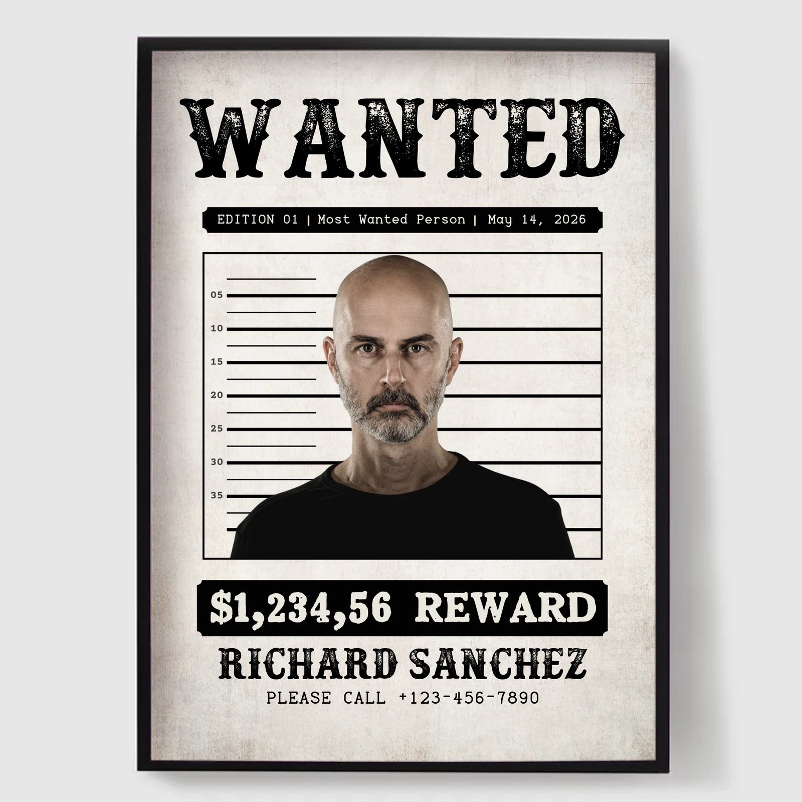 Personlig Poster - Efterlyst Brottslingsaffisch