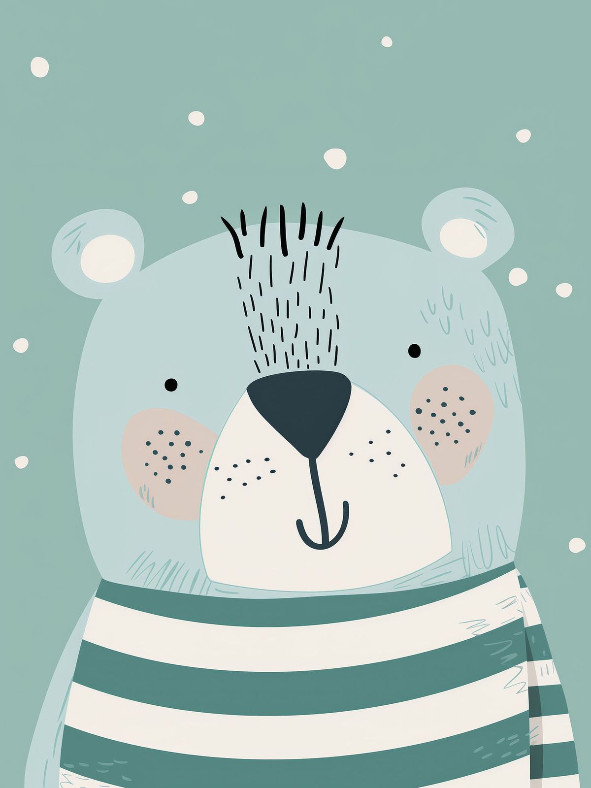 Poster - Söt Björn Illustration