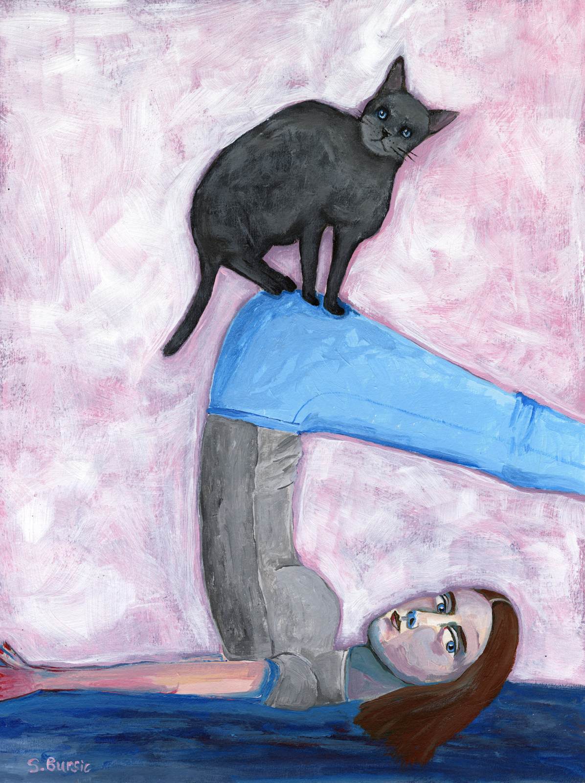 Poster - Katt och Kvinna Konstverk