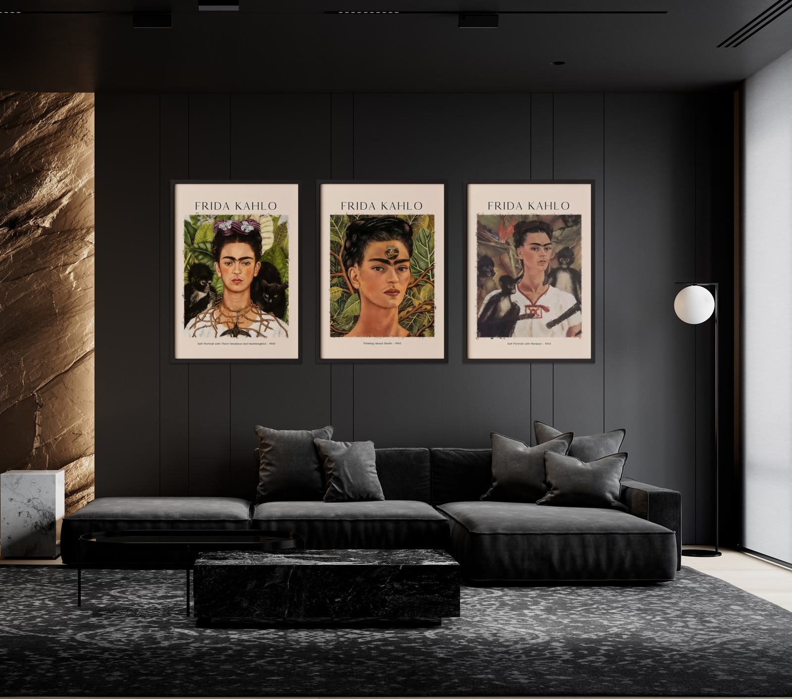 Poster - Frida Kahlo Konstverk Set om 3
