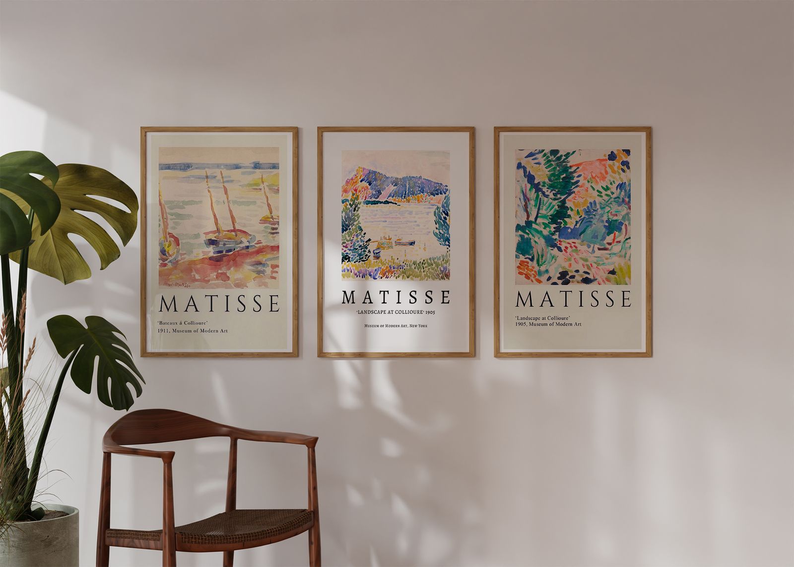 Affisch - Bateaux á Collioure av Matisse / Set of 3