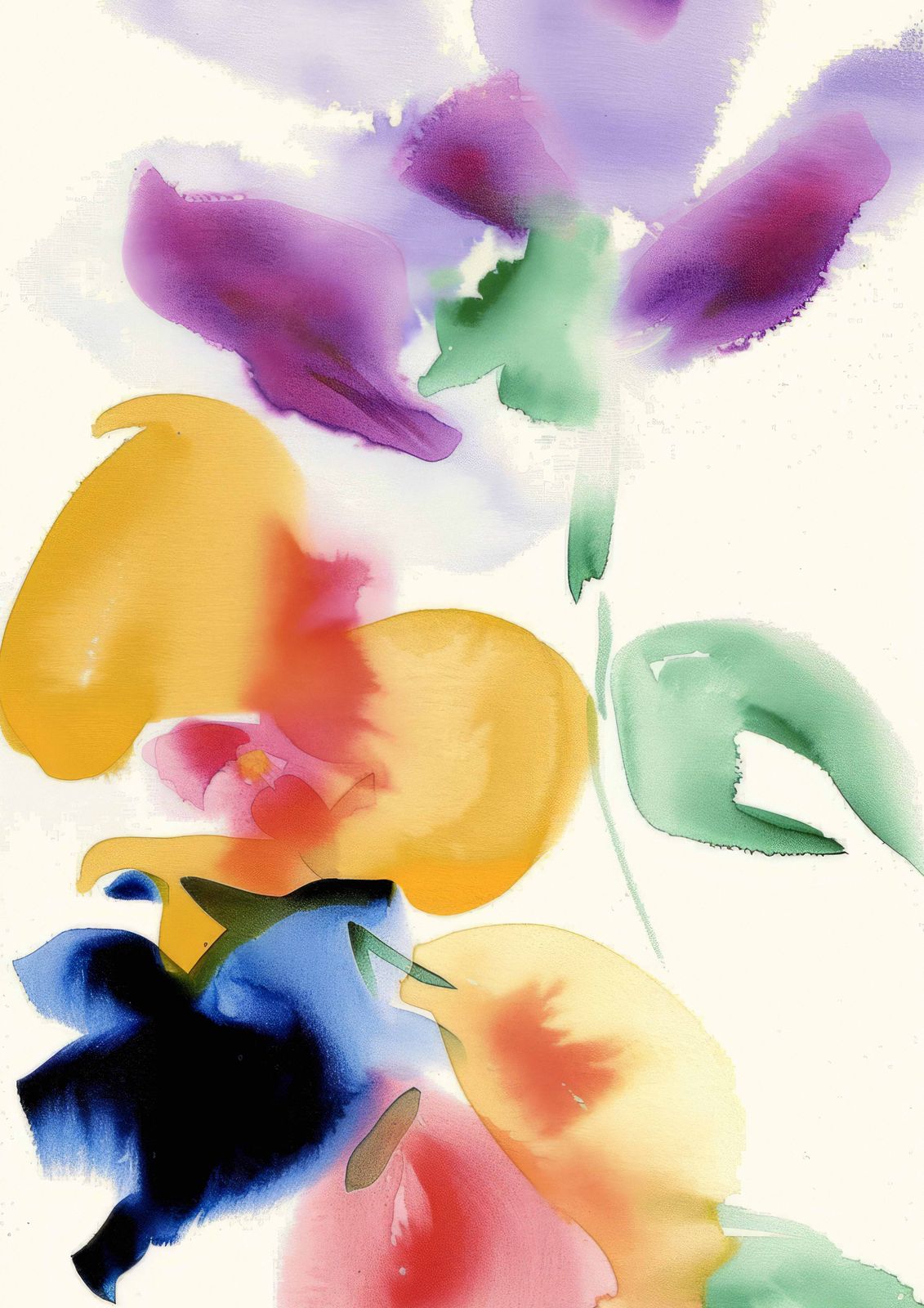 Poster - Färgglatt Blomkonst