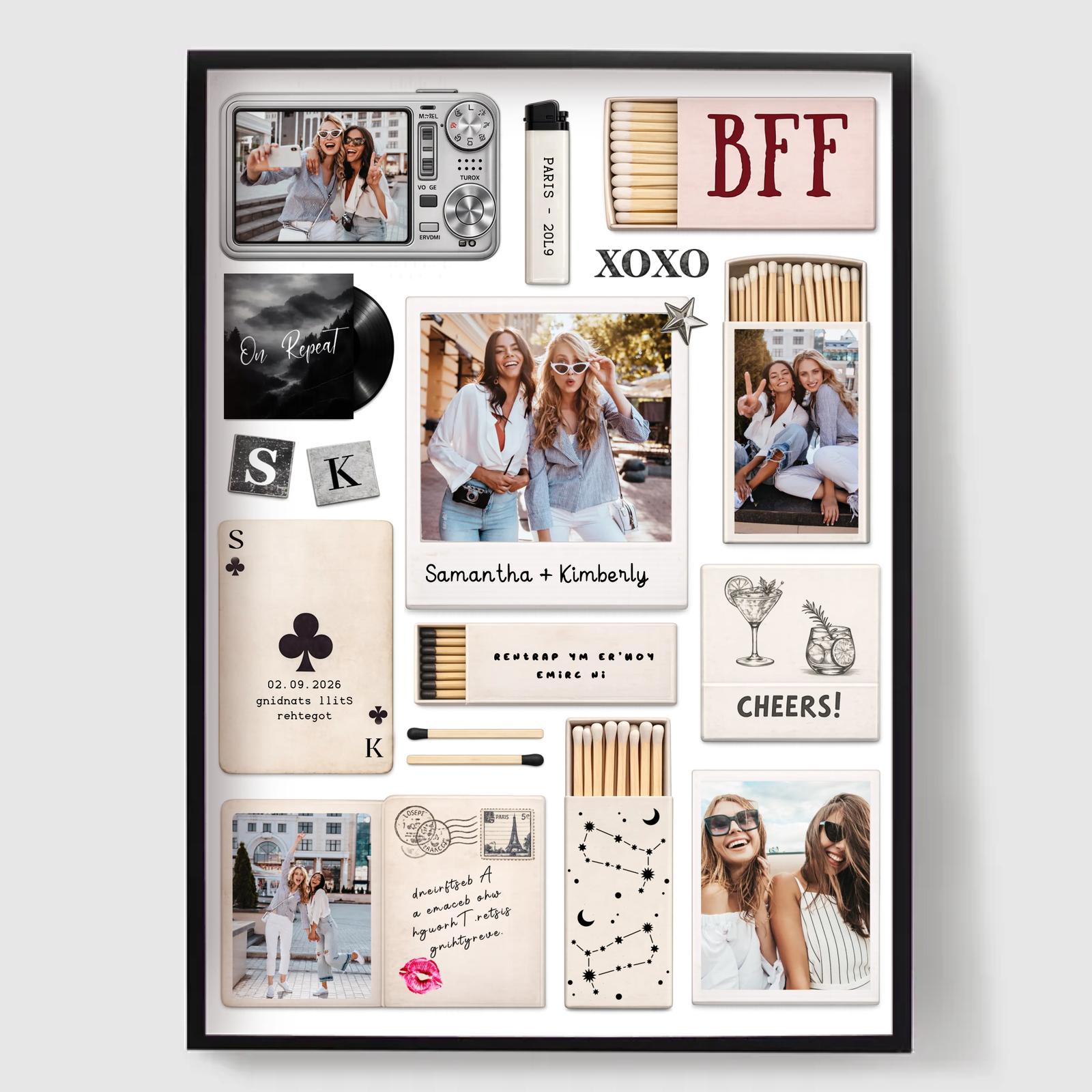 Personlig Poster - BFF Minnesvägskollage
