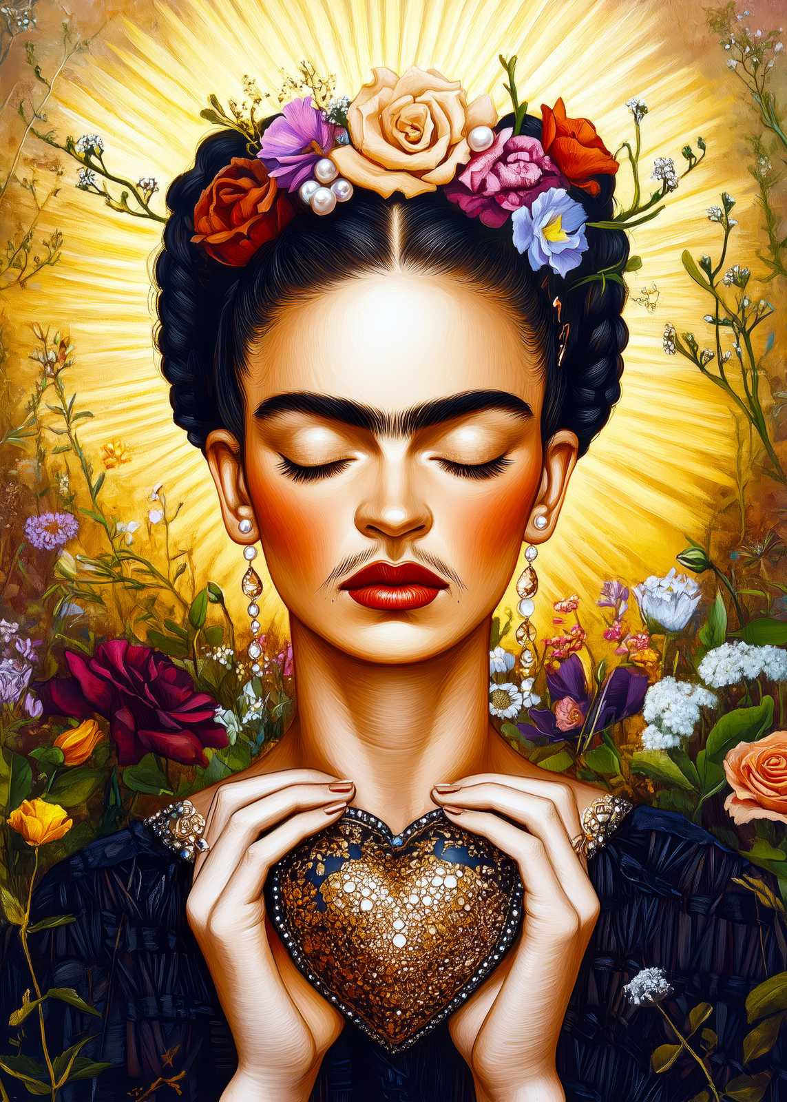 Poster - Frida Kahlo Porträtt