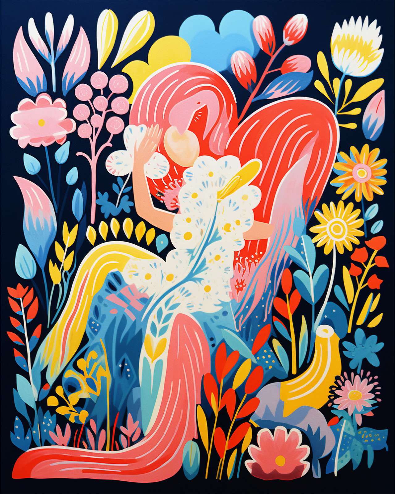 Poster - Färgglad Blomsterkonst