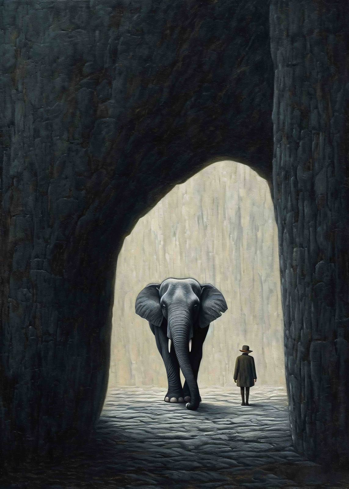 Poster - Elefant i Grotta