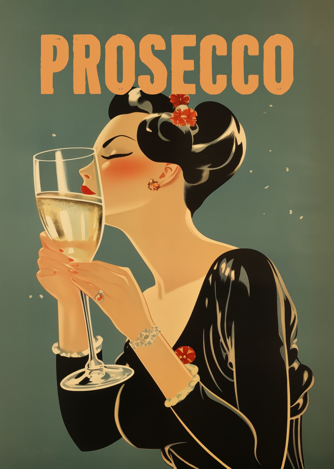 Affisch - Prosecco Art Deco