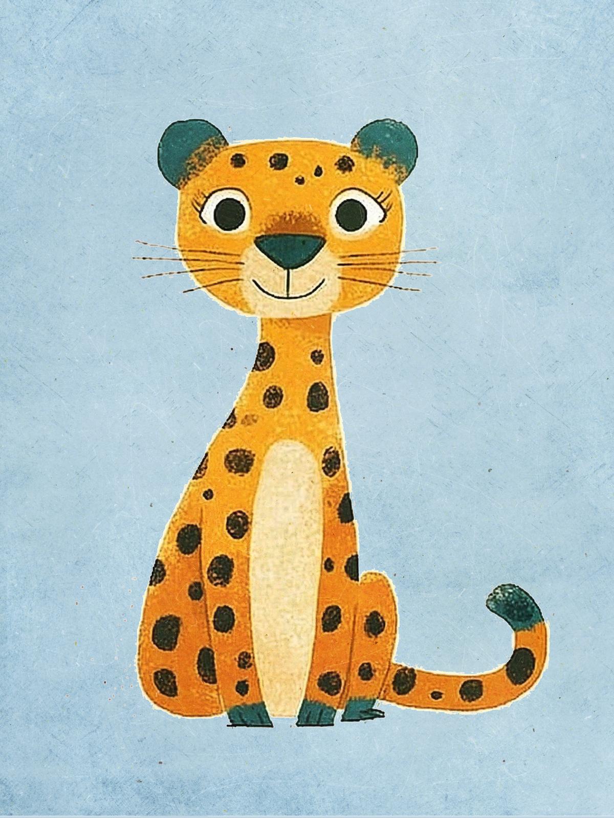 Poster - Lekfull Leopard