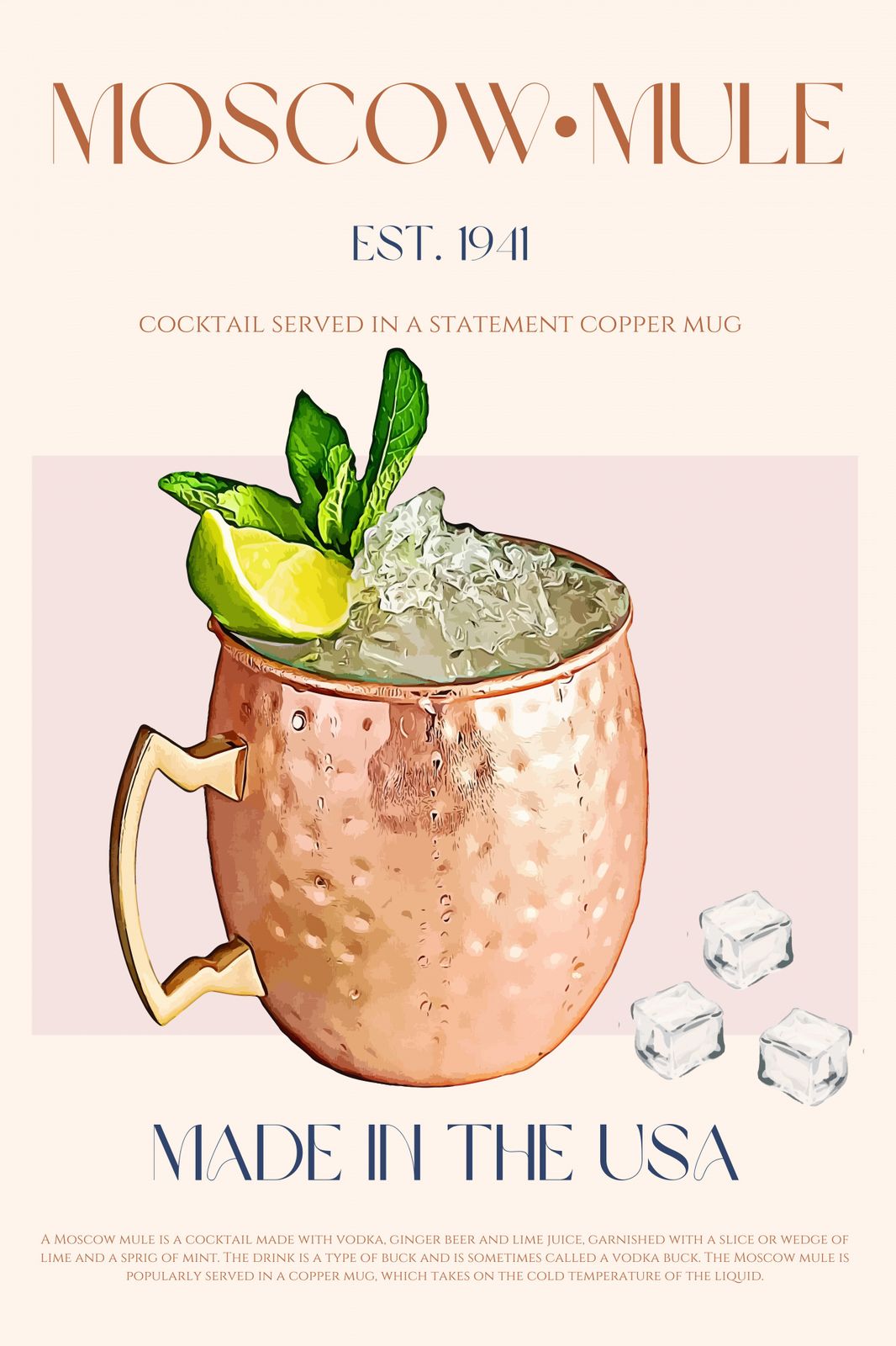 Poster - Moscow Mule Cocktail