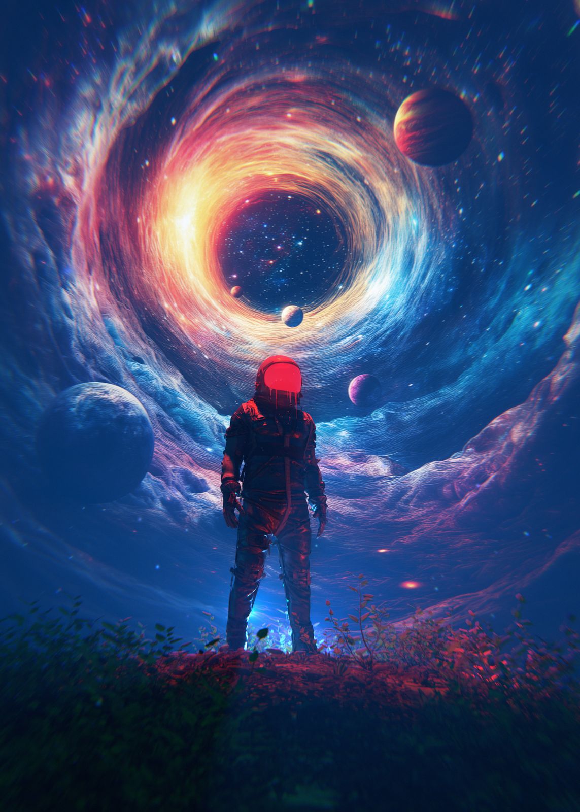 Poster - Astronaut och Kosmiskt Vortex