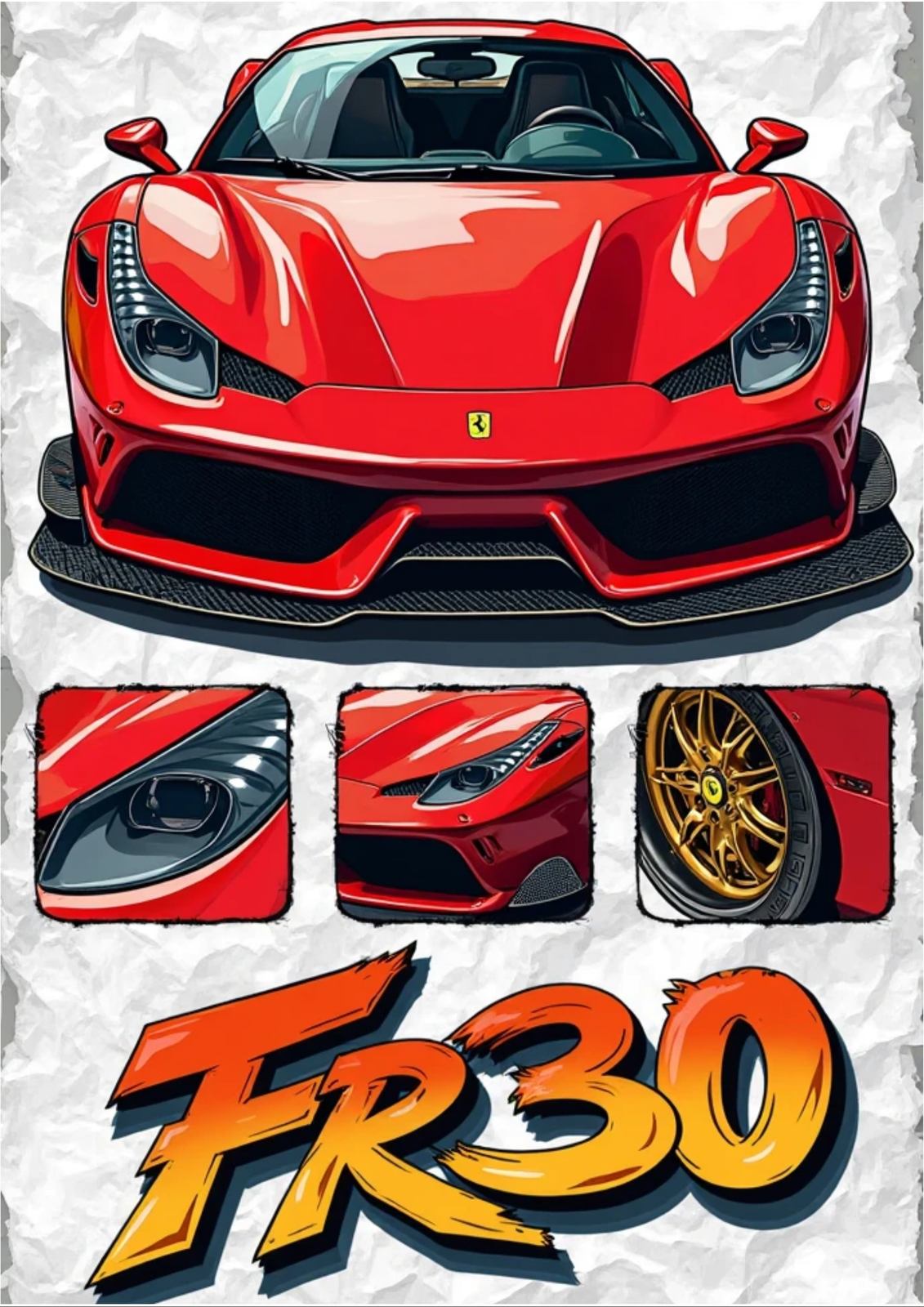 Poster - FR30 Red Bil