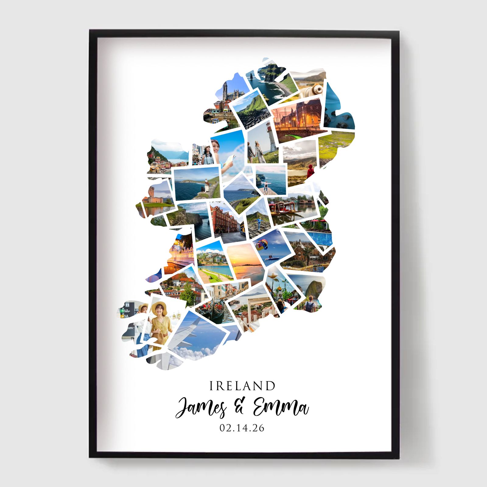 Personlig Poster - Semesterdestination Fotokollage - Irland