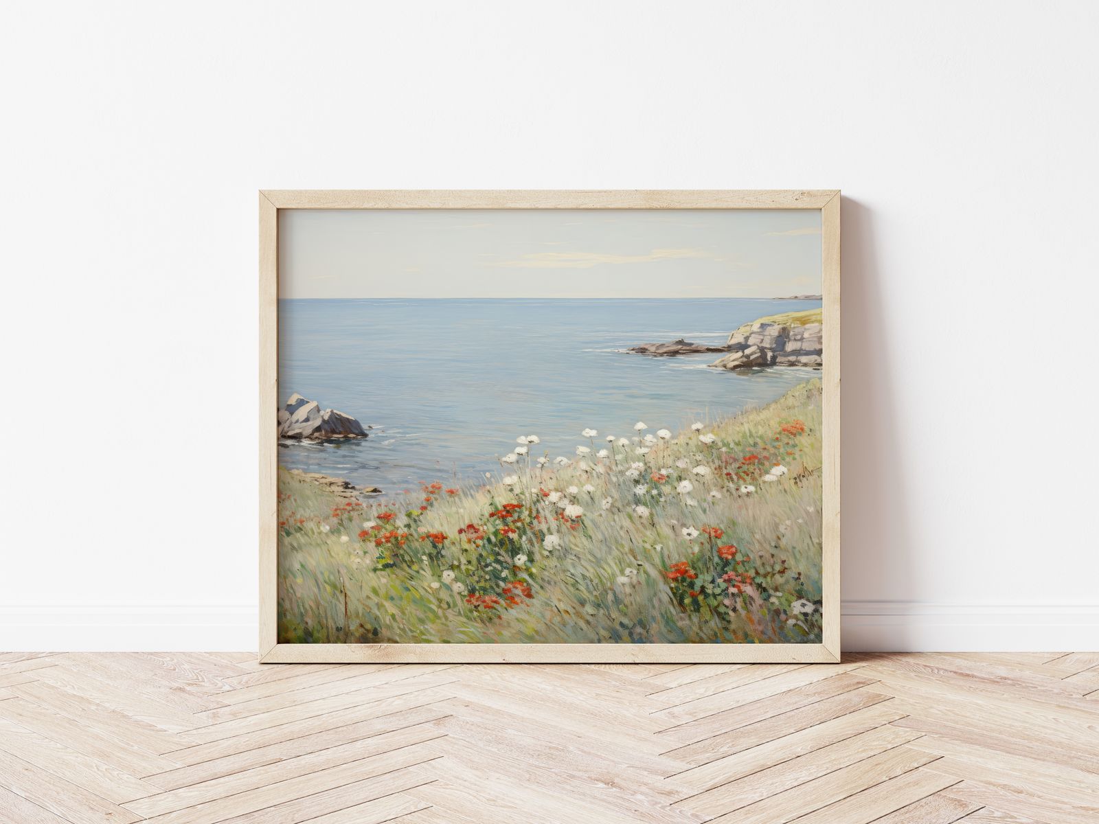 Poster - Kustnära Vildblommor vid Havet