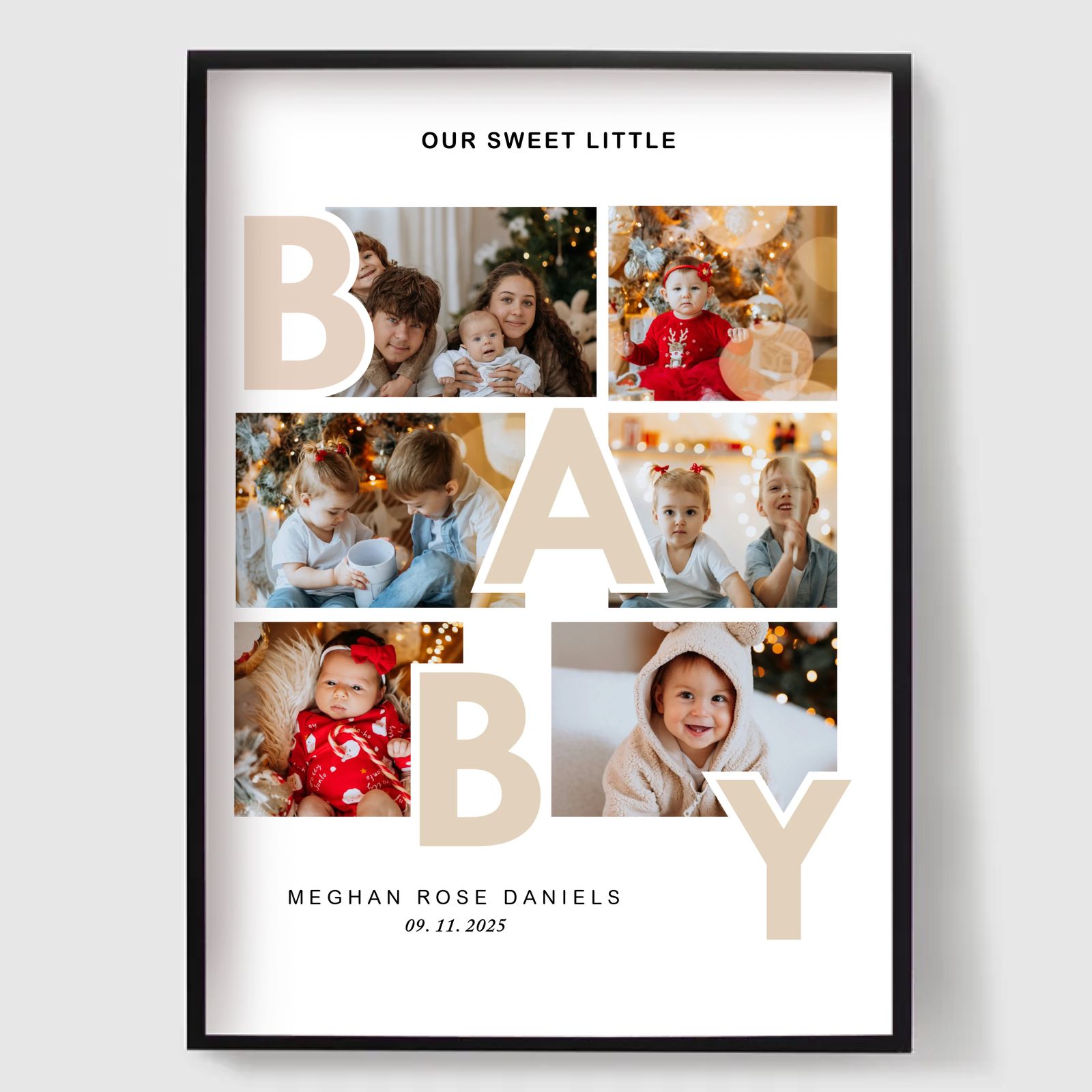 Personlig Poster - BABY Fotokollage