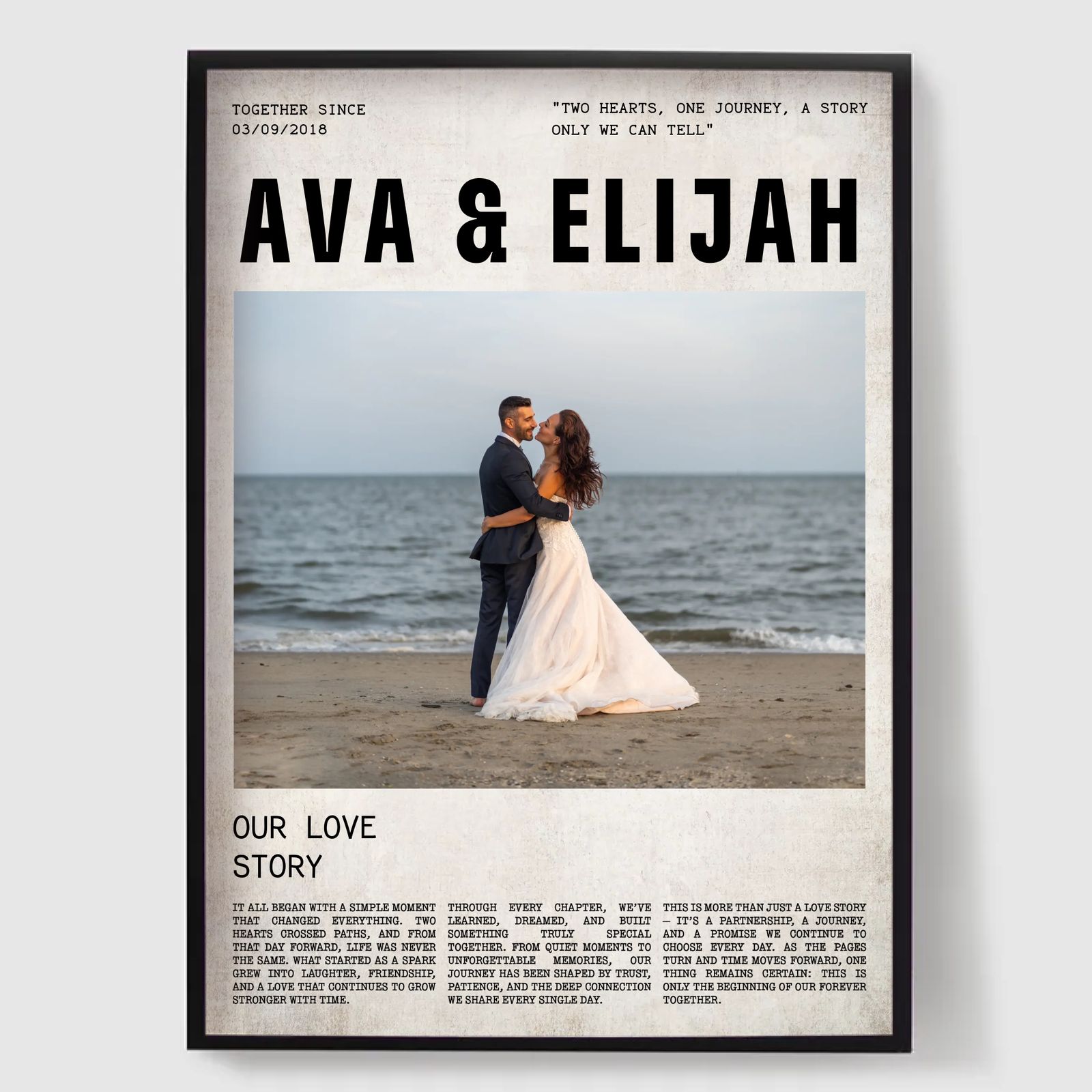 Personlig Poster - Anpassat Par Tidning