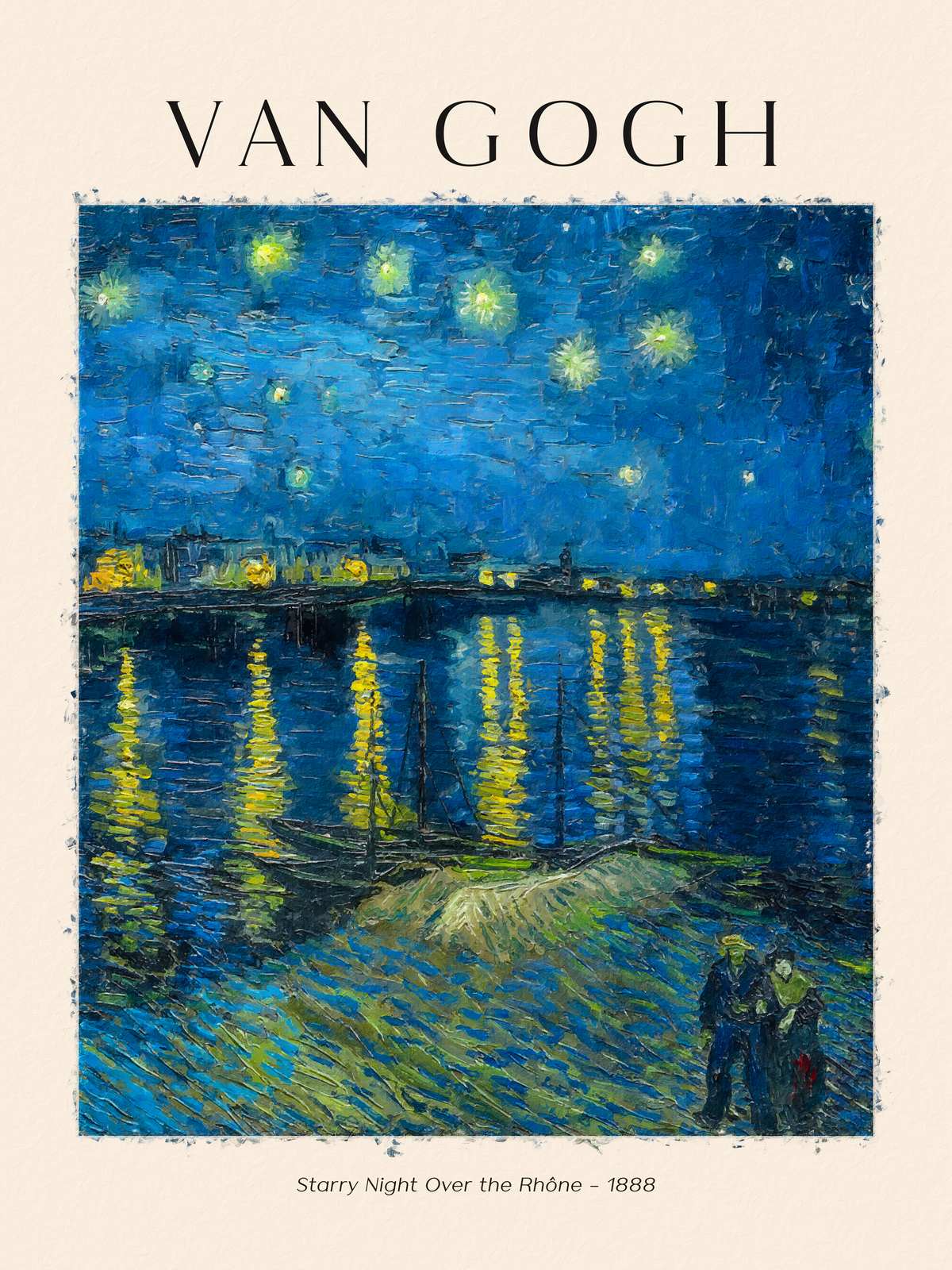Poster - Stjärnenatten över Rhône