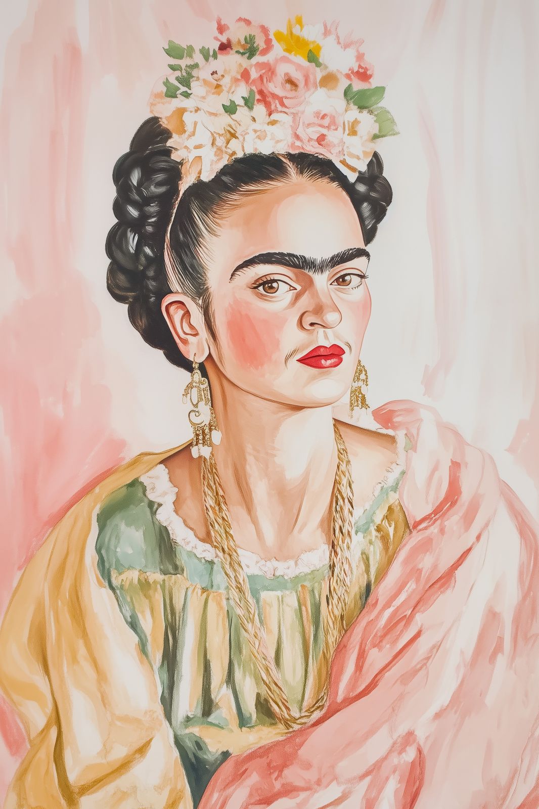 Poster - Frida Kahlo Porträtt