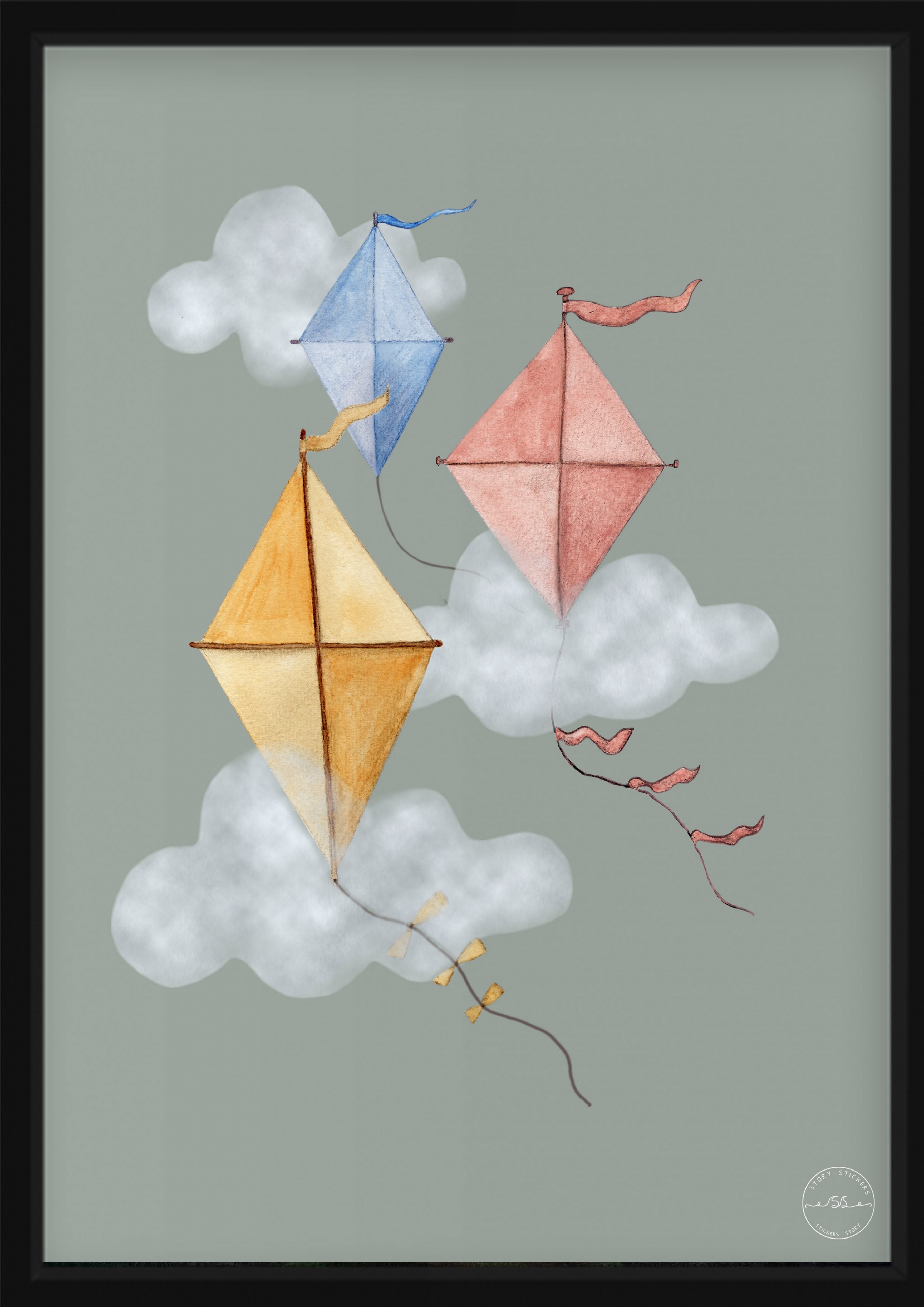 Affisch - Kite / Grön