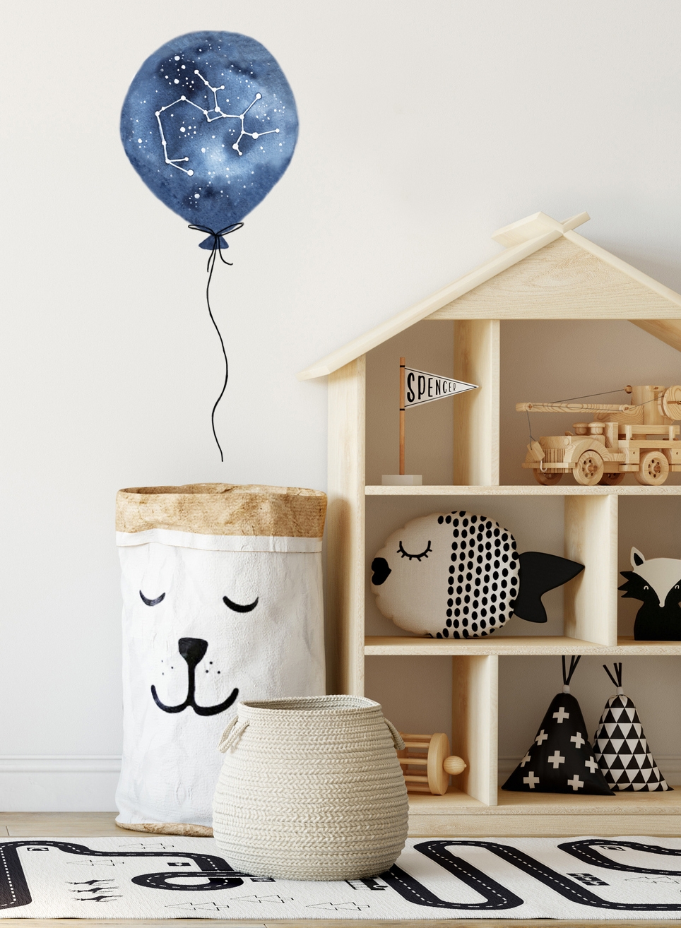 VÄGGDEKOR - Stjärnballong Skytten