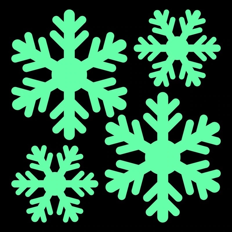 Väggdekal - Snöflingor / Självlysande / 03