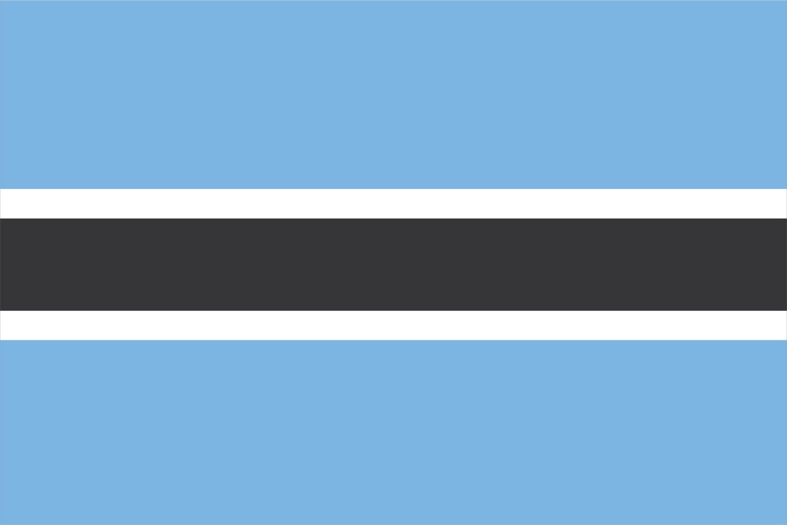 Botswana Flagga - Klistermärke
