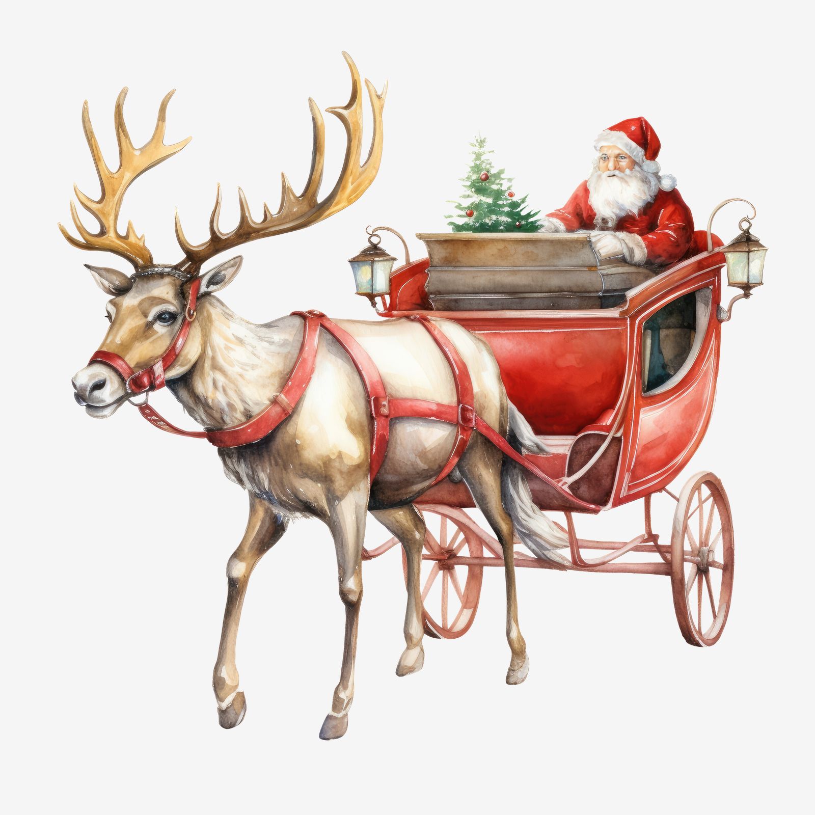 Jul Santa-klistermärke